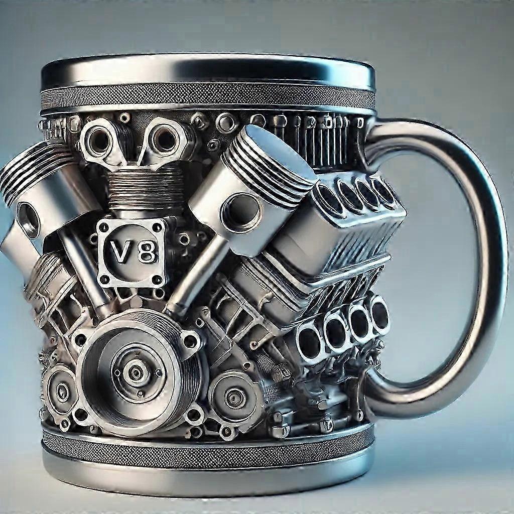 Engine V8 Cup V6 Engine Creative Mug Resin Craft Design Cup Three-dimensional Cup