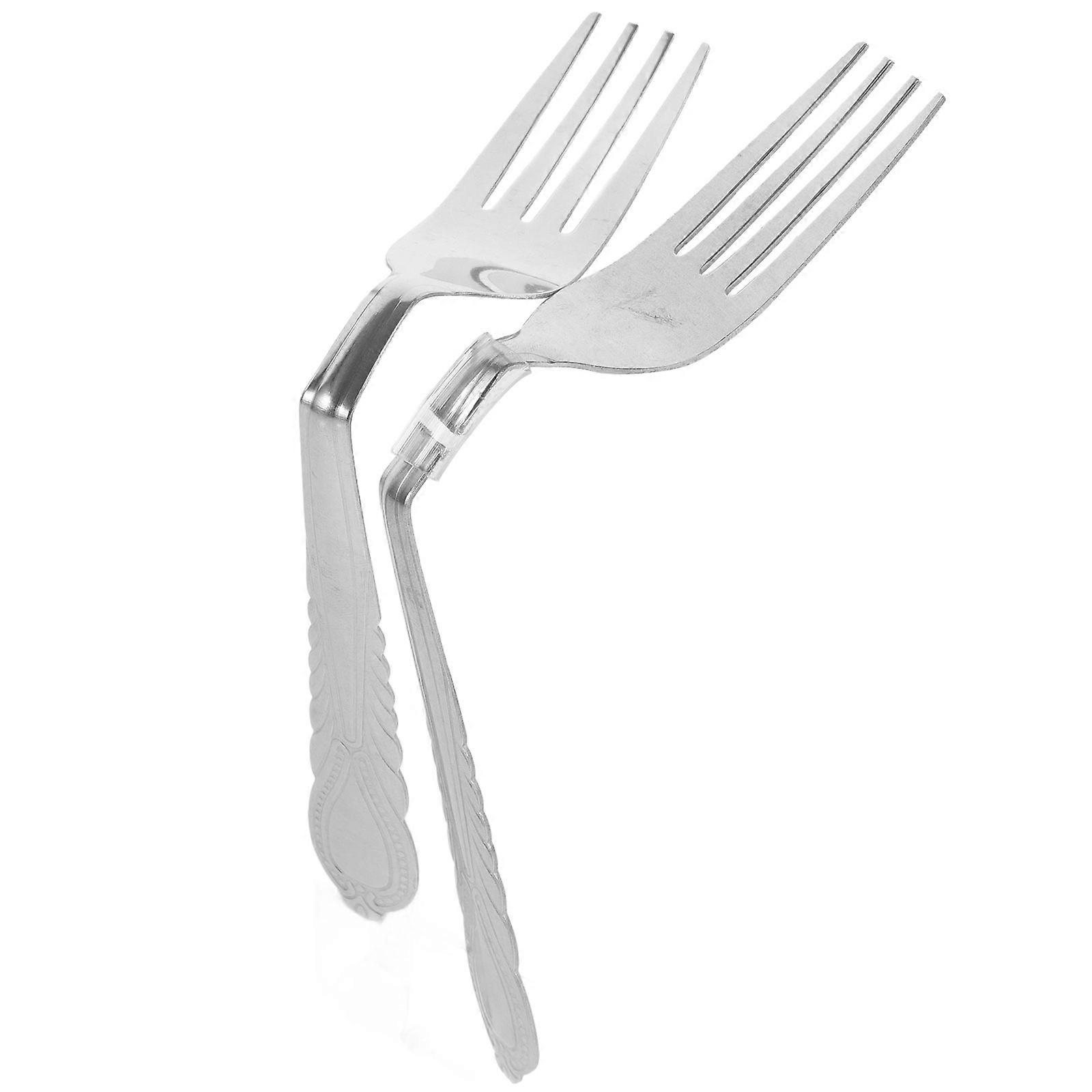 Close-Up Props 2Pcs Mind-Bending Fork Gimmicks Designed For Enthusiasts Perfect For Stage Performance With Unique Features