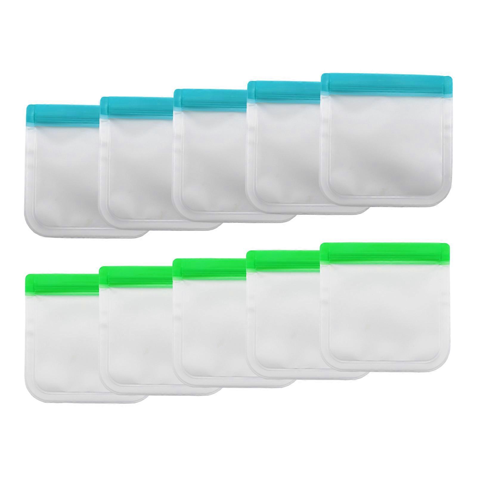 User Friendly Food Preservation Bags 10 Count Pack Thickened PEVA Materials Airtight Seal Refrigerator Storage Solution Multicolor