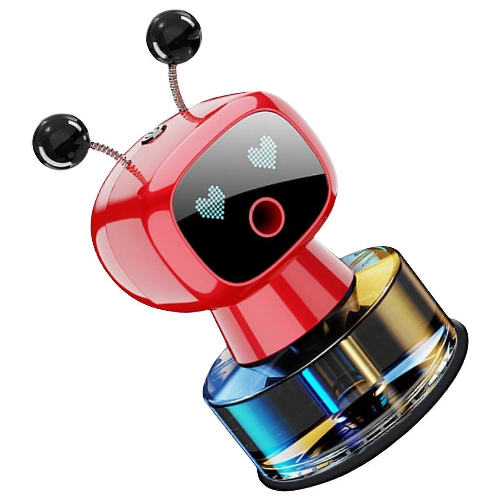 Unique Robot Car Scent  Diffuser with Intelligent Detection Portable Air Freshener Intelligent Scent Adjustment for Car  Red