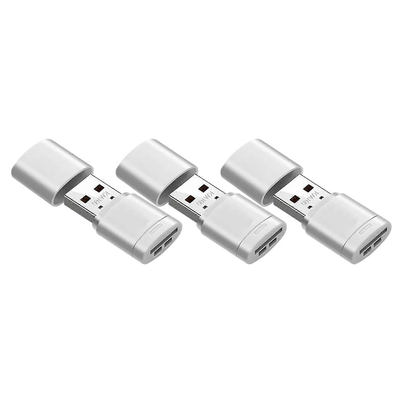 Universal TF MicroSDs Card Adapters USB2.0 Interfaces Plugs Play Design for Travel Office Use  White