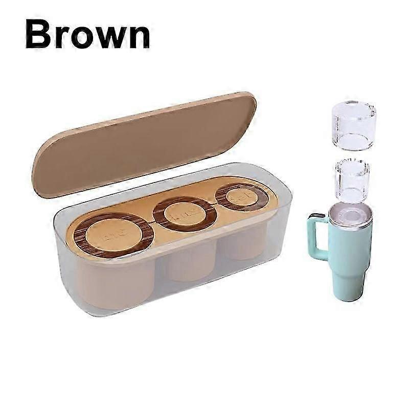 2/3/4/30Grid آيس كيوب صينية لكأس ستانلي بهلوان كأس ، قالب ثلج سيليكون على شكل أسطوانة مع غطاء ، ملحقات كأس ستانلي