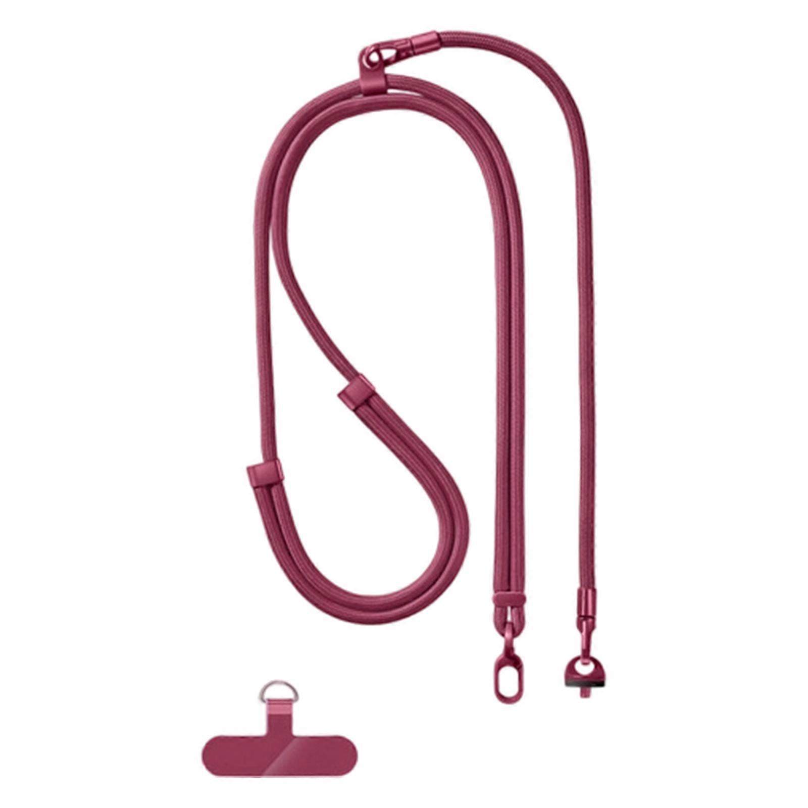 3 in 1 Detachable Adjustable Lanyard for Smartphones and Pocket 3 Cameras with Anti Loss Design Mobile Phone Strap Chain  Claret
