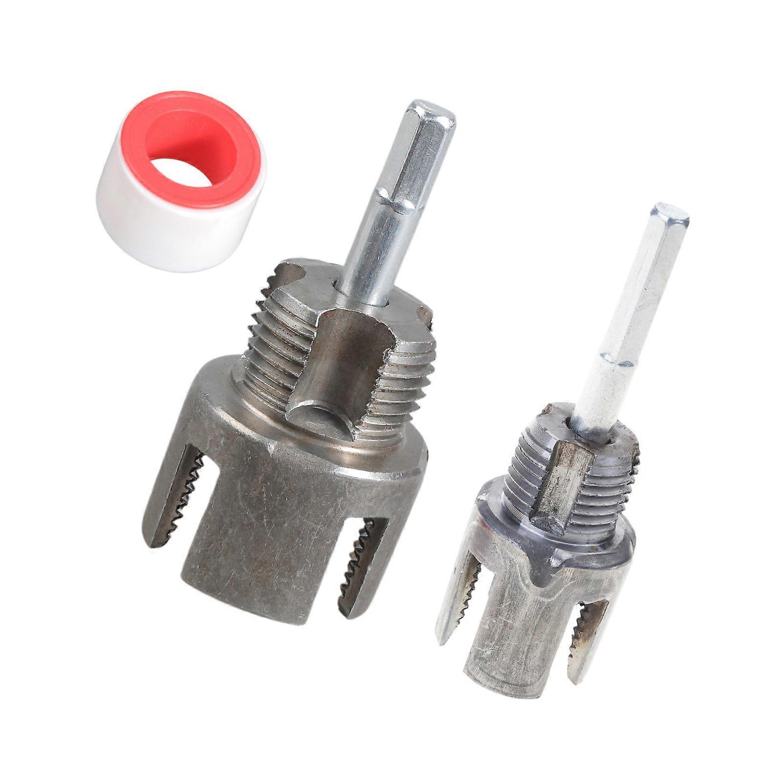 PVC Thread Maker Tool for Electric Drill Plastic Pipe Threader 1/2inch 3/4inch PVC Pipe Threading Dies Pipe Threader Multicolor