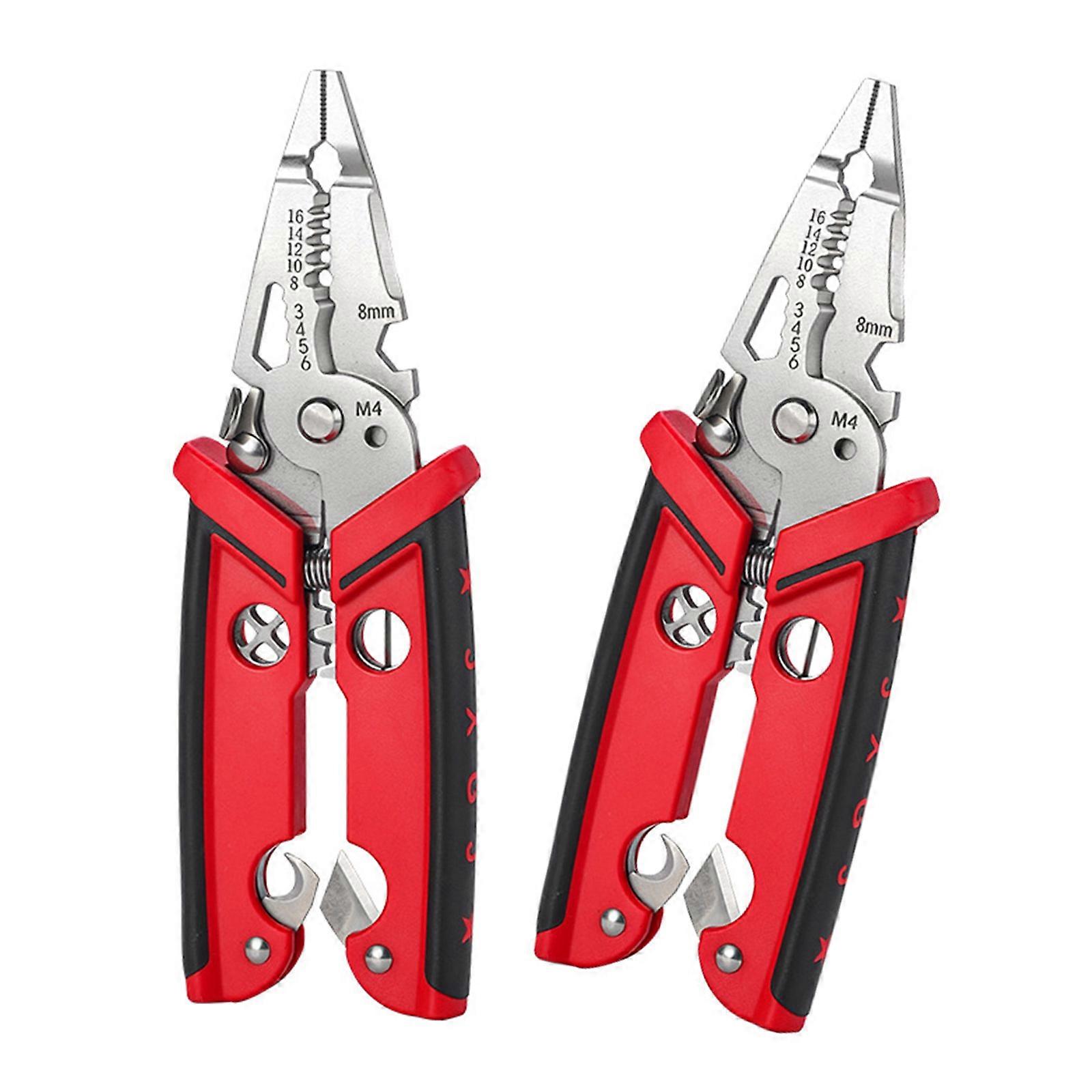 Professional Grade Wire Stripper With Auto Adjust Function Ergonomic Nonslip Handle For Various Cable Types Electrician Multicolor