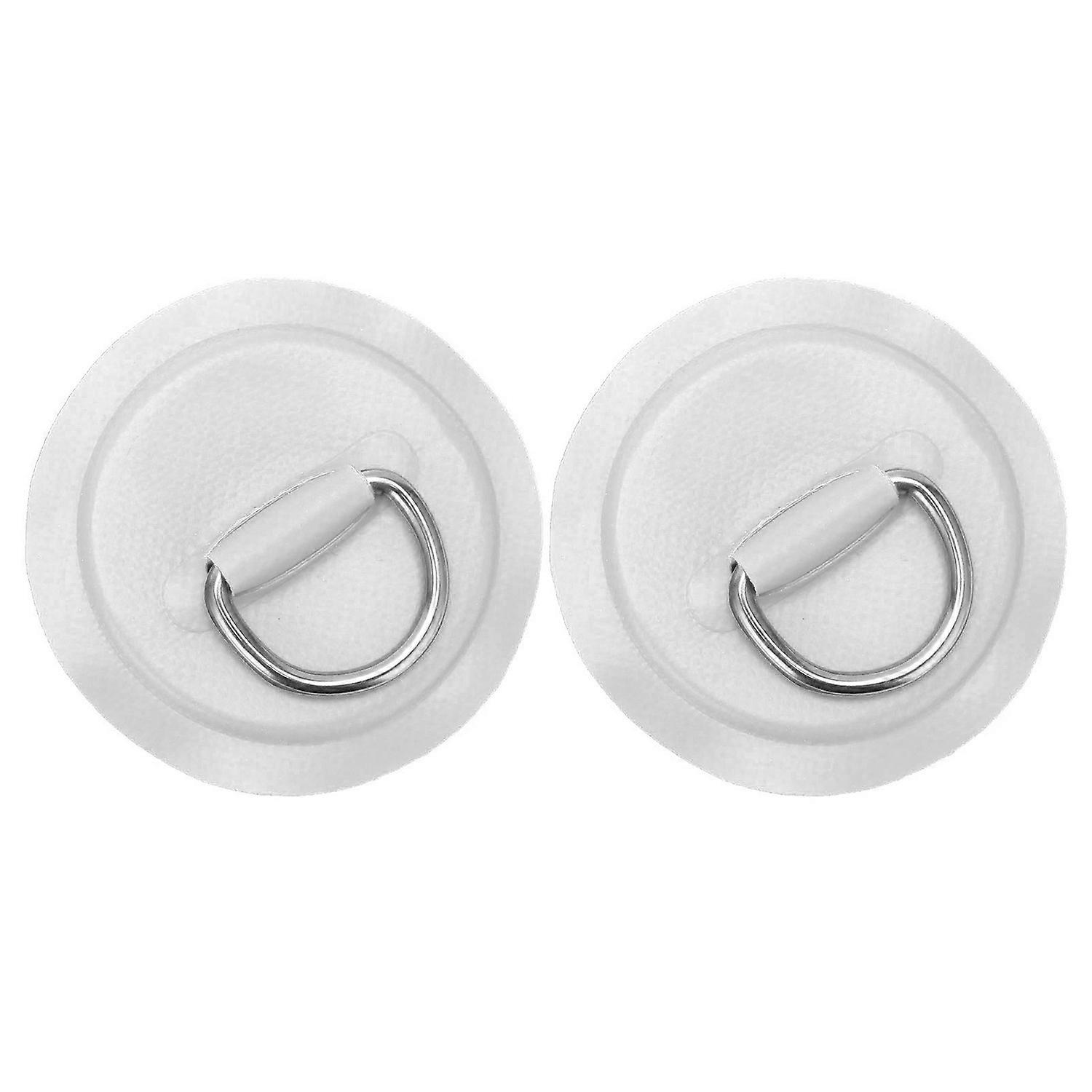 D Ring Pad Patch PVC Inflatable Boat Raft Dinghy Canoe Surfboard Kayak Tie Down FittingWhite