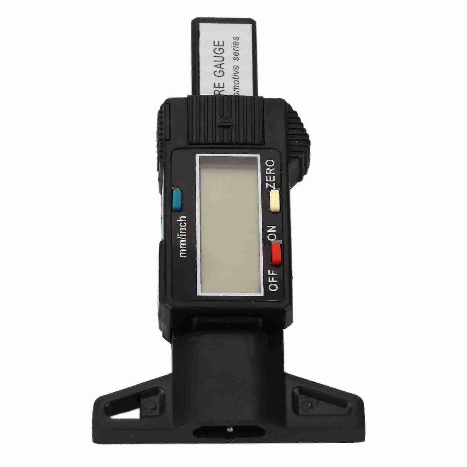 Car Digital Tyre Tire Tread Depth Gauge 0‑25.4mm Measurer Tool Caliper LCD Display Black