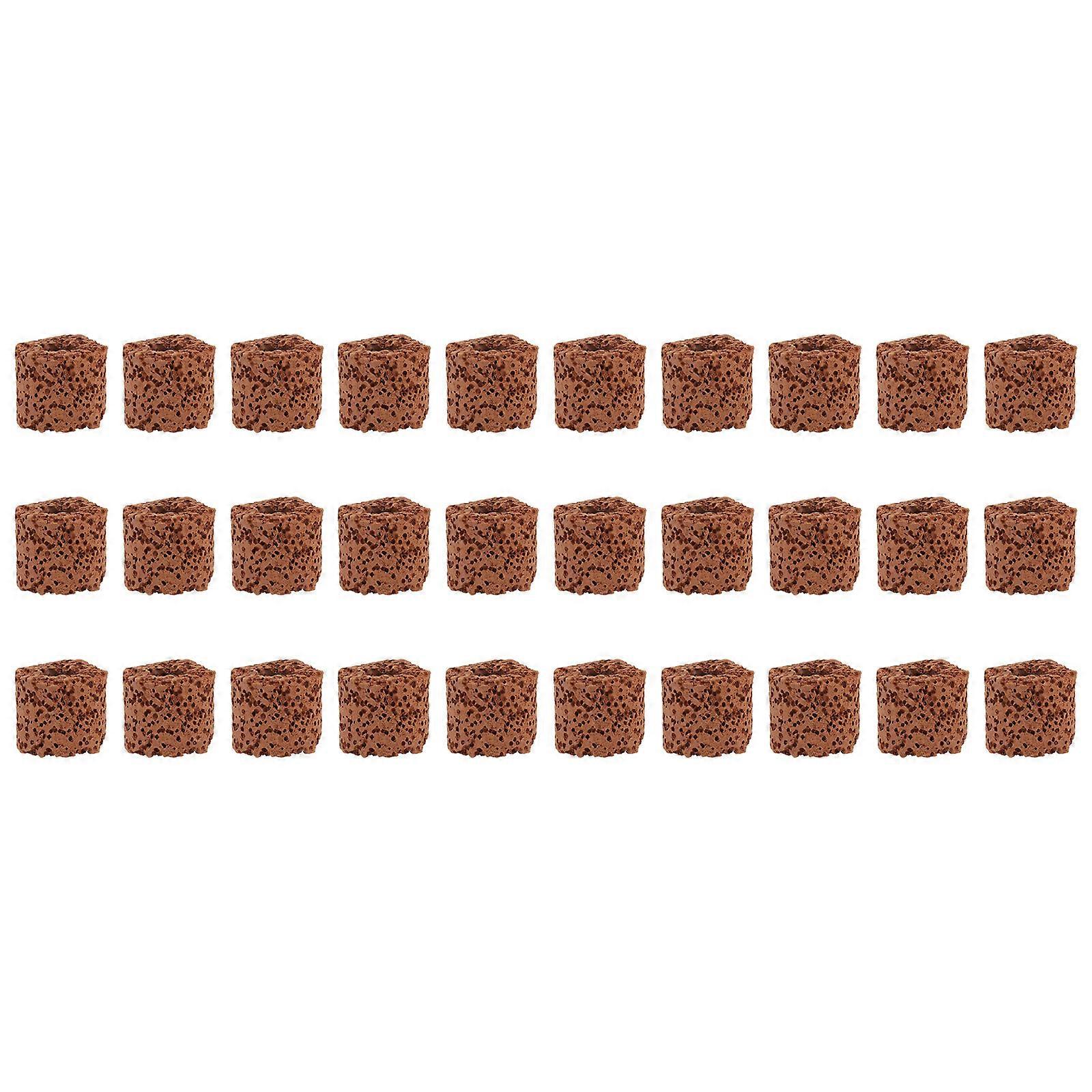 30pcs Water Plant Fixed Ring Pottery Gravity Ring Fish Tank Grass Ring(Dark Red)