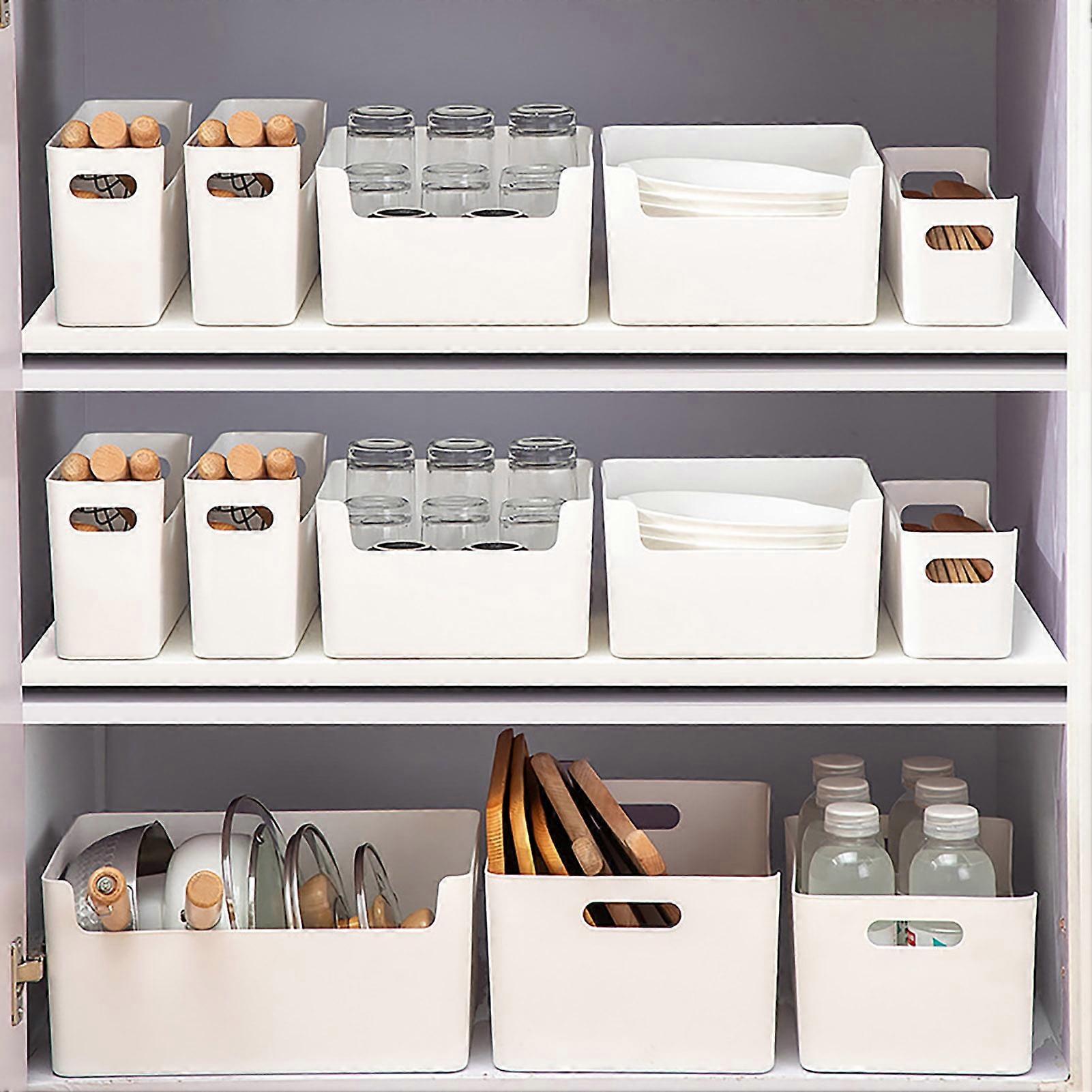 SUSUchens Storage Box Versatile Kitchen Organizer Box Space-Saving Cosmetic Stationery Sundry Storage Container for Home Style A