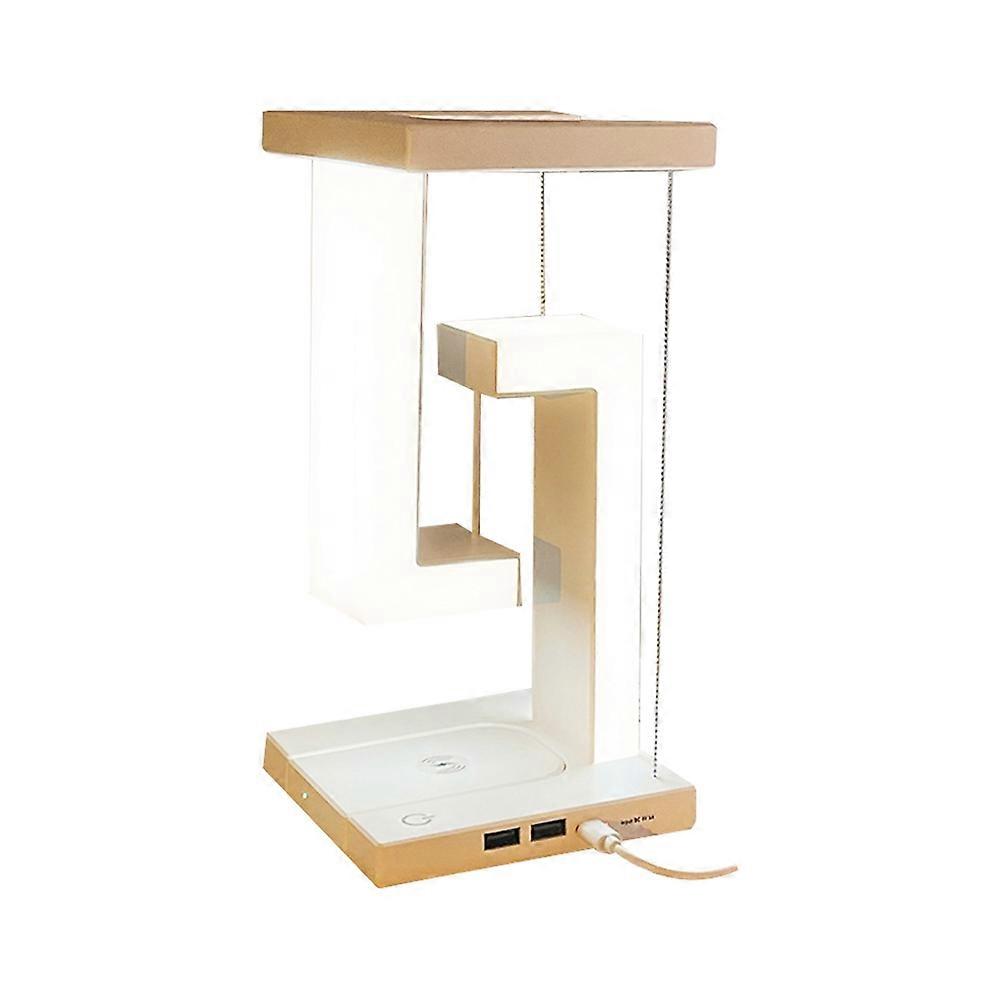 Floating Design LED Desk Lamp Wireless Charging Touch Control Night Light Bedroom Decorative Light