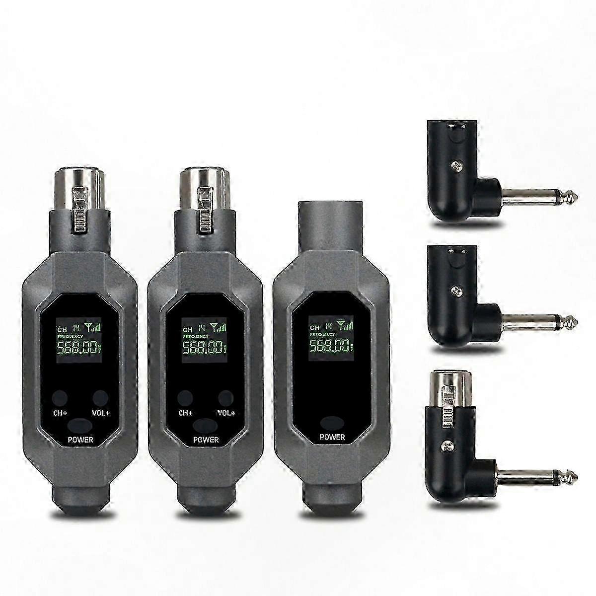 XLR Wireless Microphone System for Dynamic and 48V Condenser Mics with Transmitter Receiver Setup