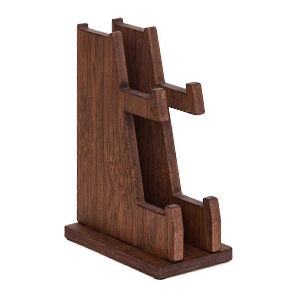 Bamboo Wood Headphone And Controller Stand For Switch2Pro Non-Slip Stable Double Holder Eco Friendly Desktop Organizer