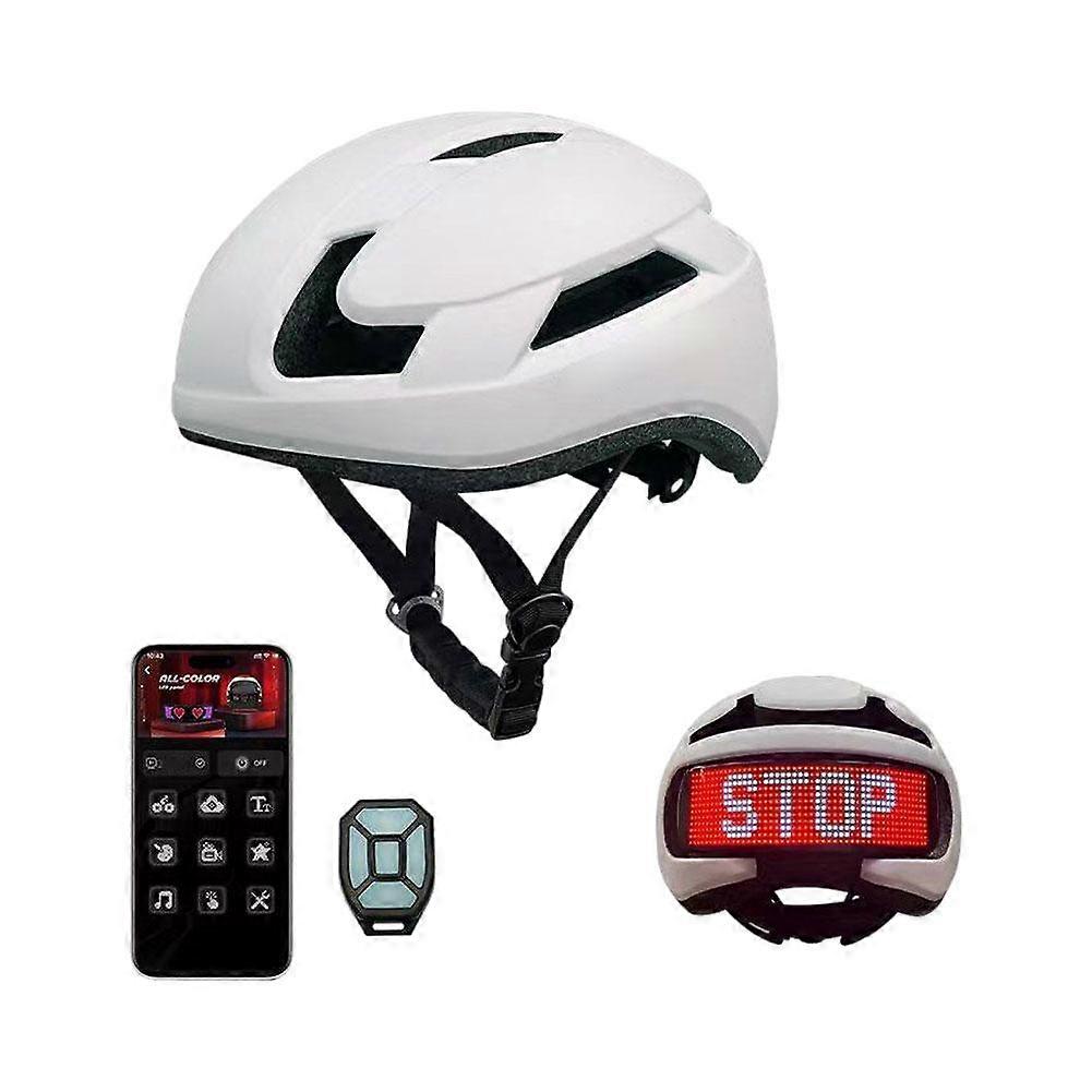 Smart Cycling Helmet with Programmable LED Display Bluetooth Connectivity Enhanced Night Visibility Adjustable Comfort for Electric Bikes Motorcycles