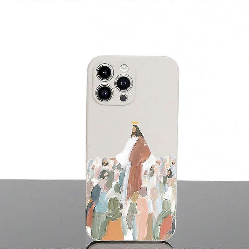 Jesus Pattern Phone Case, Anti-drop Cellphone Protective Case, Total Protective Shockproof Mobile Phone Cover for iPhone?11 12 13 14 15 16 P