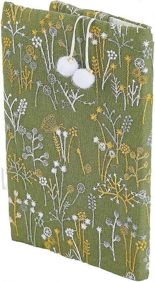 Sleeve Waterproof A5 Paperback Book Cover Hand Cloth Diary Fabric Book Cover with Flower Pattern for Textbook Notebook Record Notebook Protective 3122