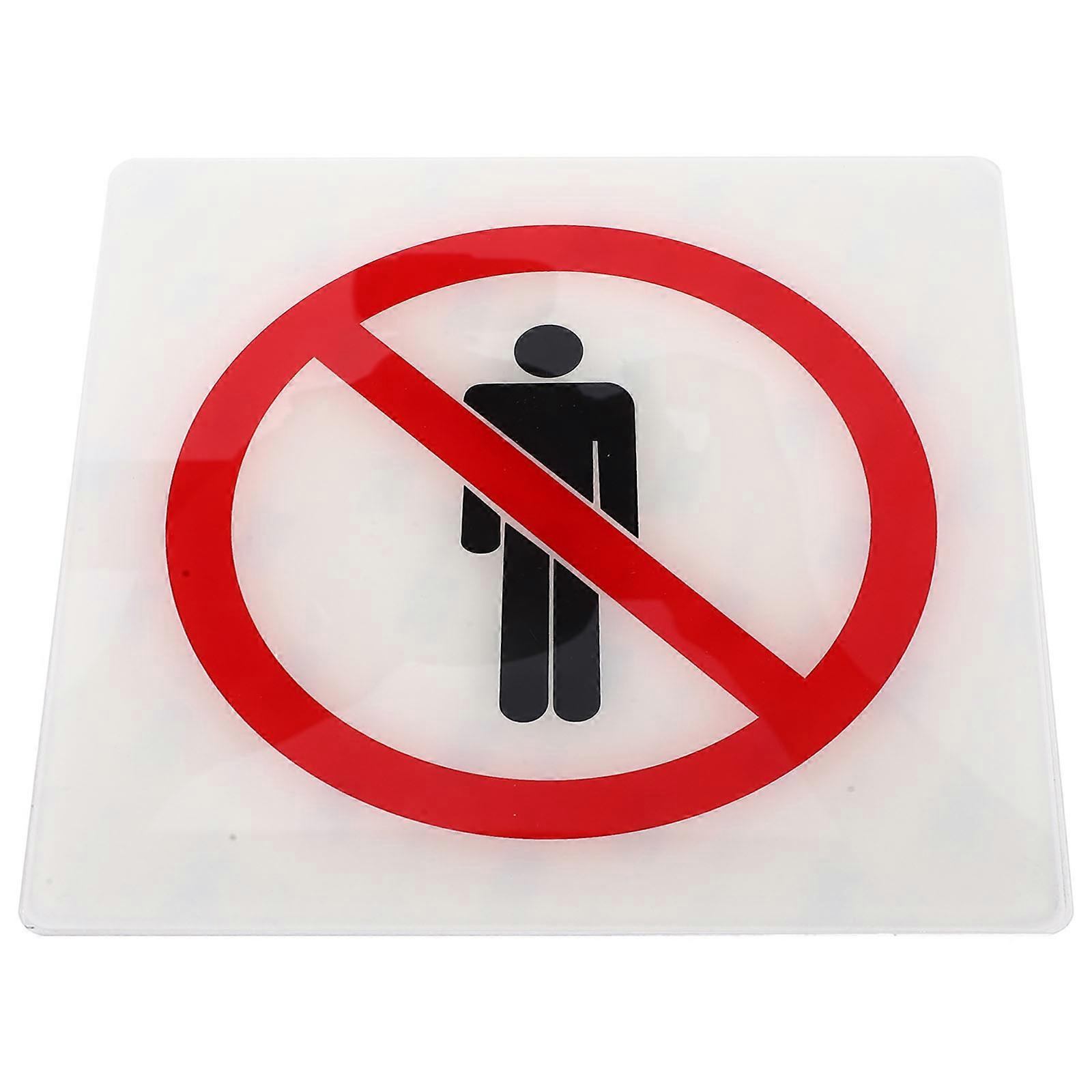 Warning Sticker No Trespassing Sign 2Pcs Caution Machine Access Control Suitable For Restricted Areas White Splashproof Acrylic