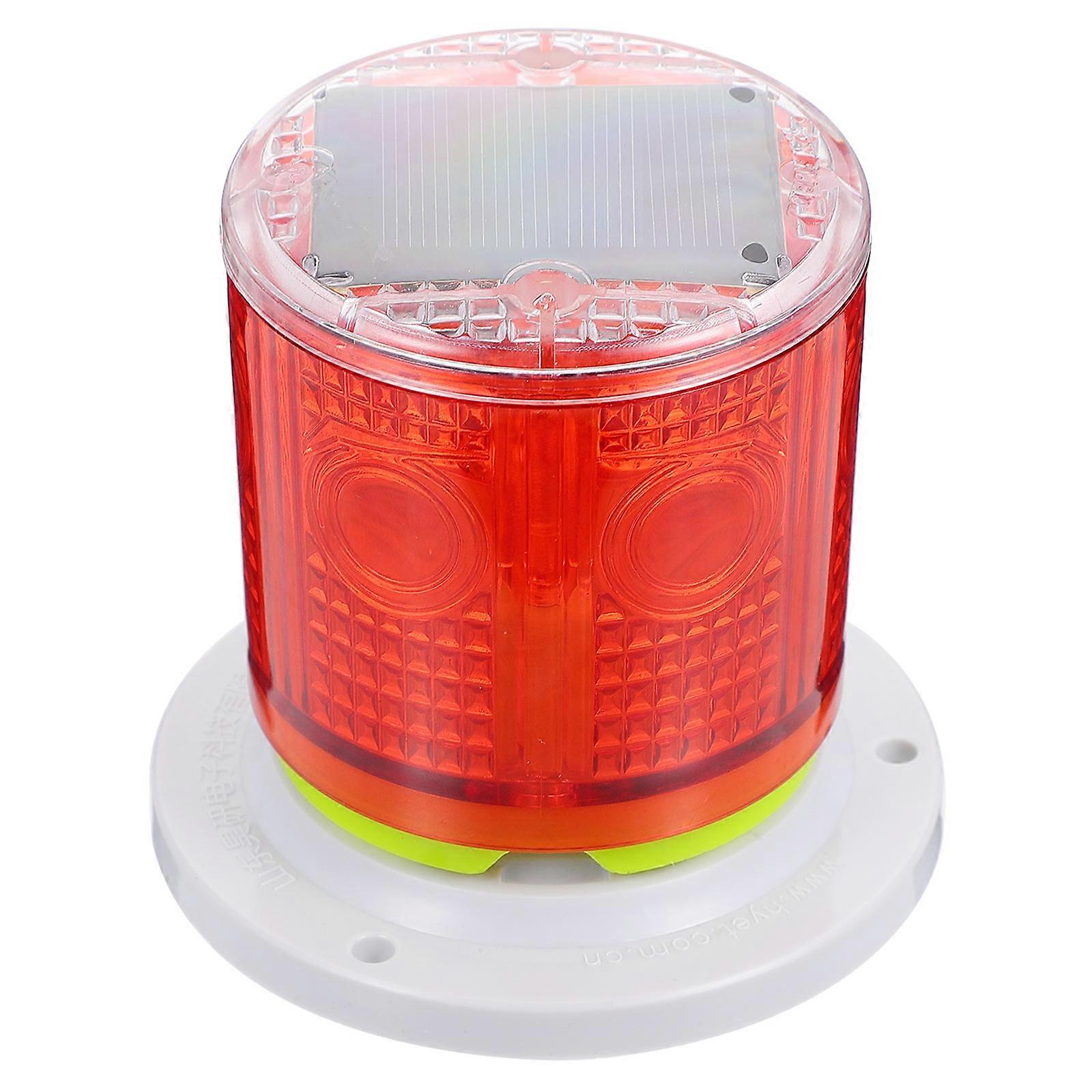 Solar Warning Light Flashing Barricade Lamp for Lighting Use 1Pcs Red