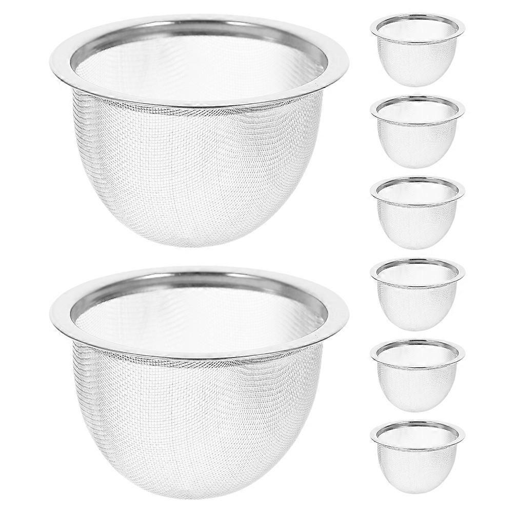 Tea Leaf Filter Stainless Steel Tea Infuser Basket for 8Pcs Set