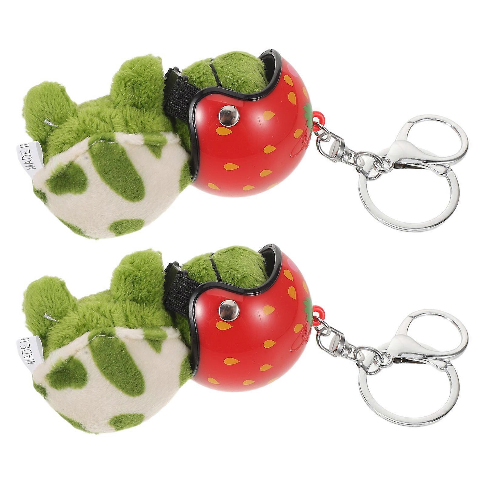 Decorative Plush Turtle Keychain with for Backpack and Keys 2Pcs