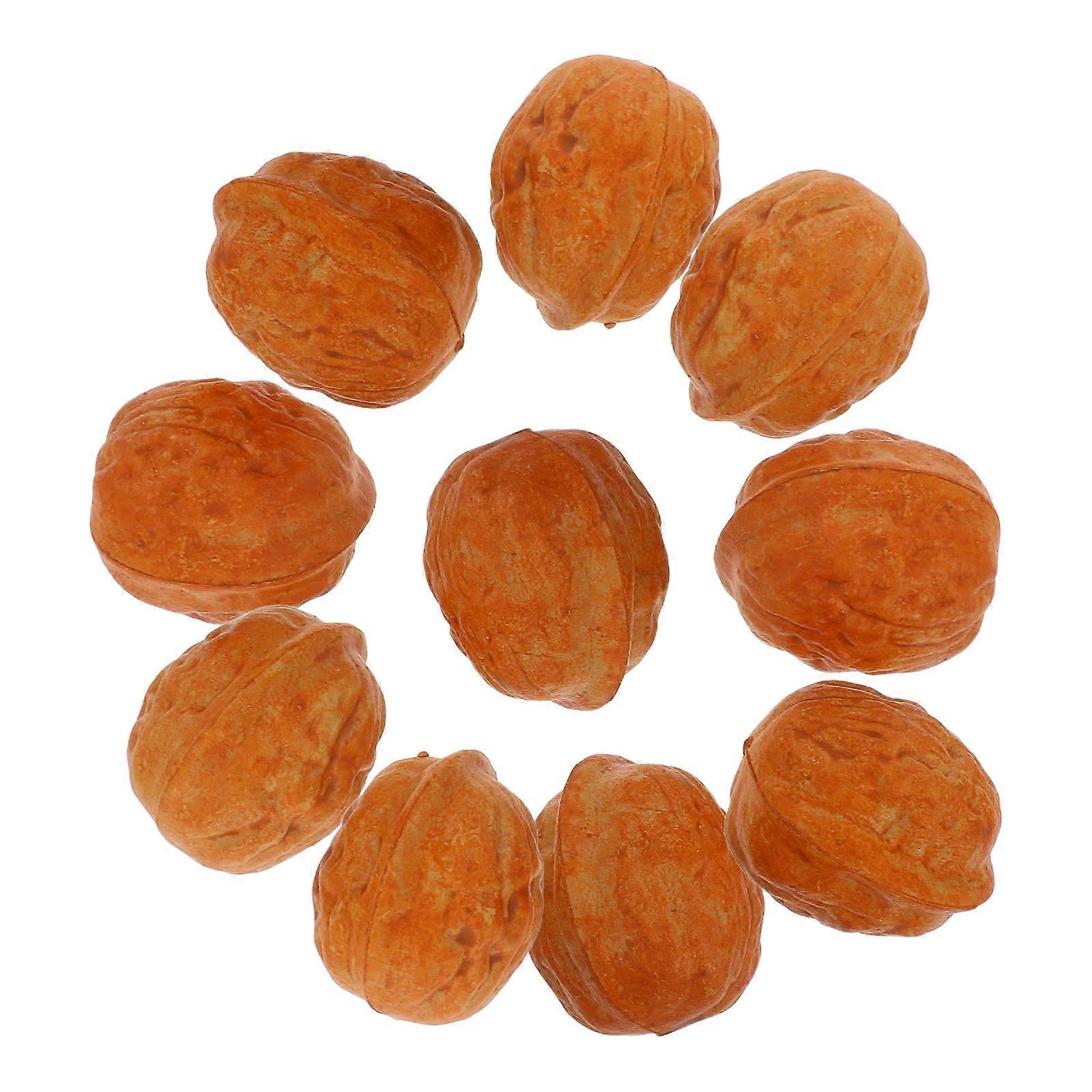 Realistic Artificial Walnut Ornaments for Decoration 40Pcs Plastic