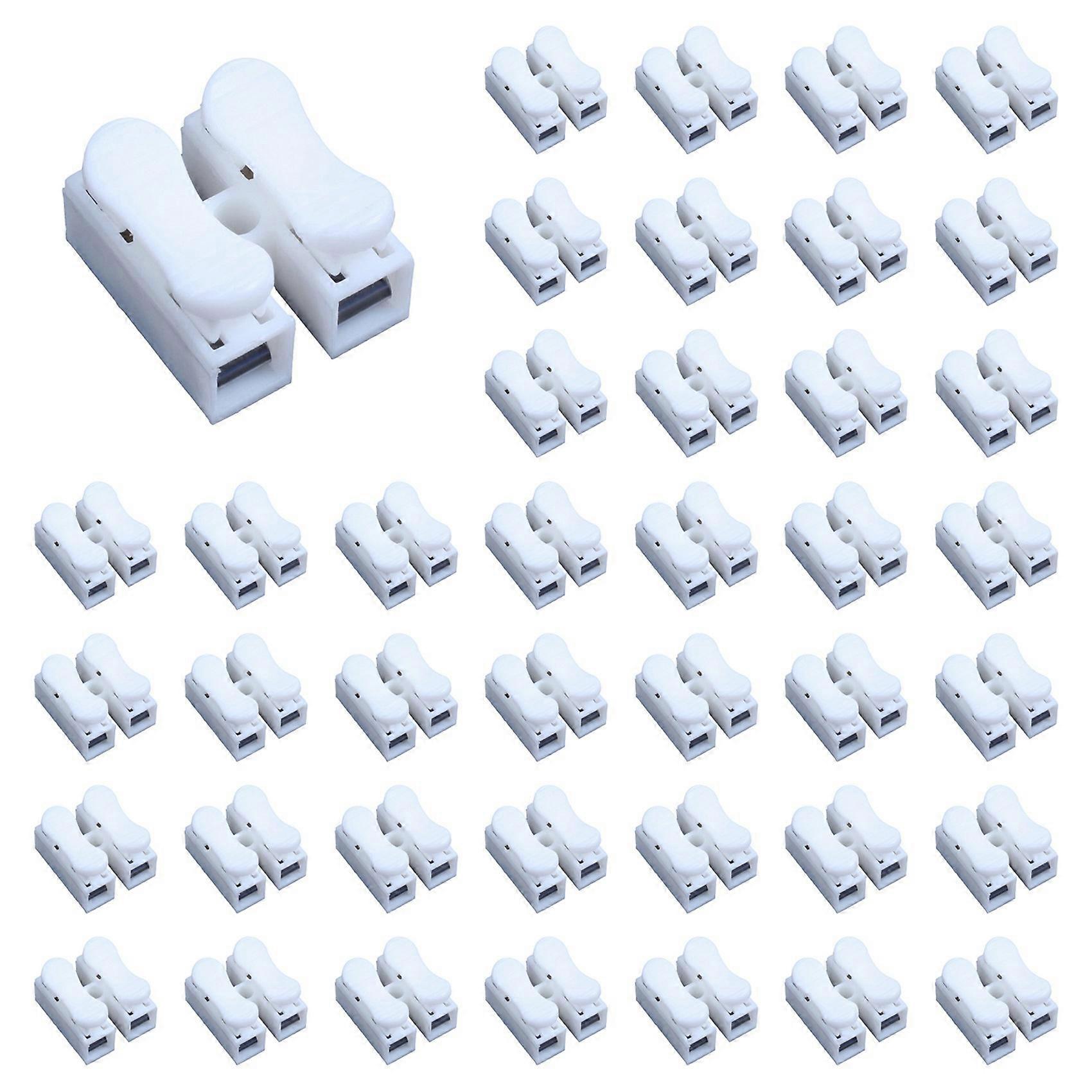 300PCS CH2 Spring Quick Wire Connector Cable Clamp Terminal Block Connector for LED Strip Light
