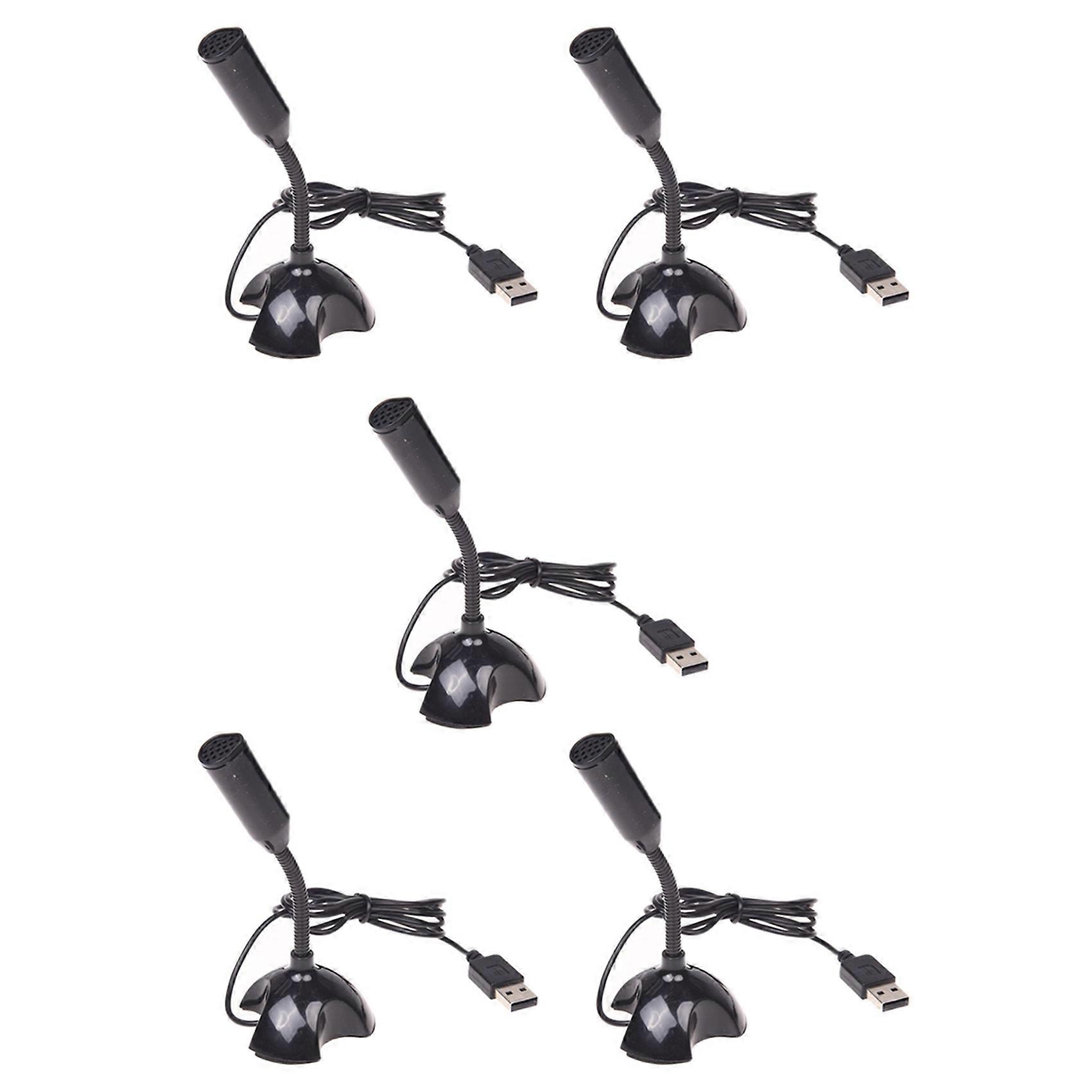 5X USB Microphone Web Flexible Noise Canceling Mic for Mac PC Computer Laptop Stand