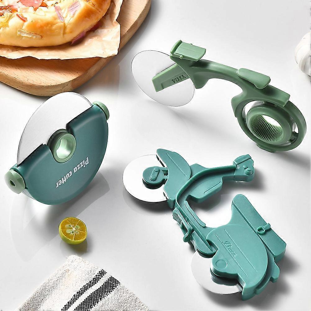 A Pizza Cutter Metal Bicycle Shape Wheel Motorcycle Roller