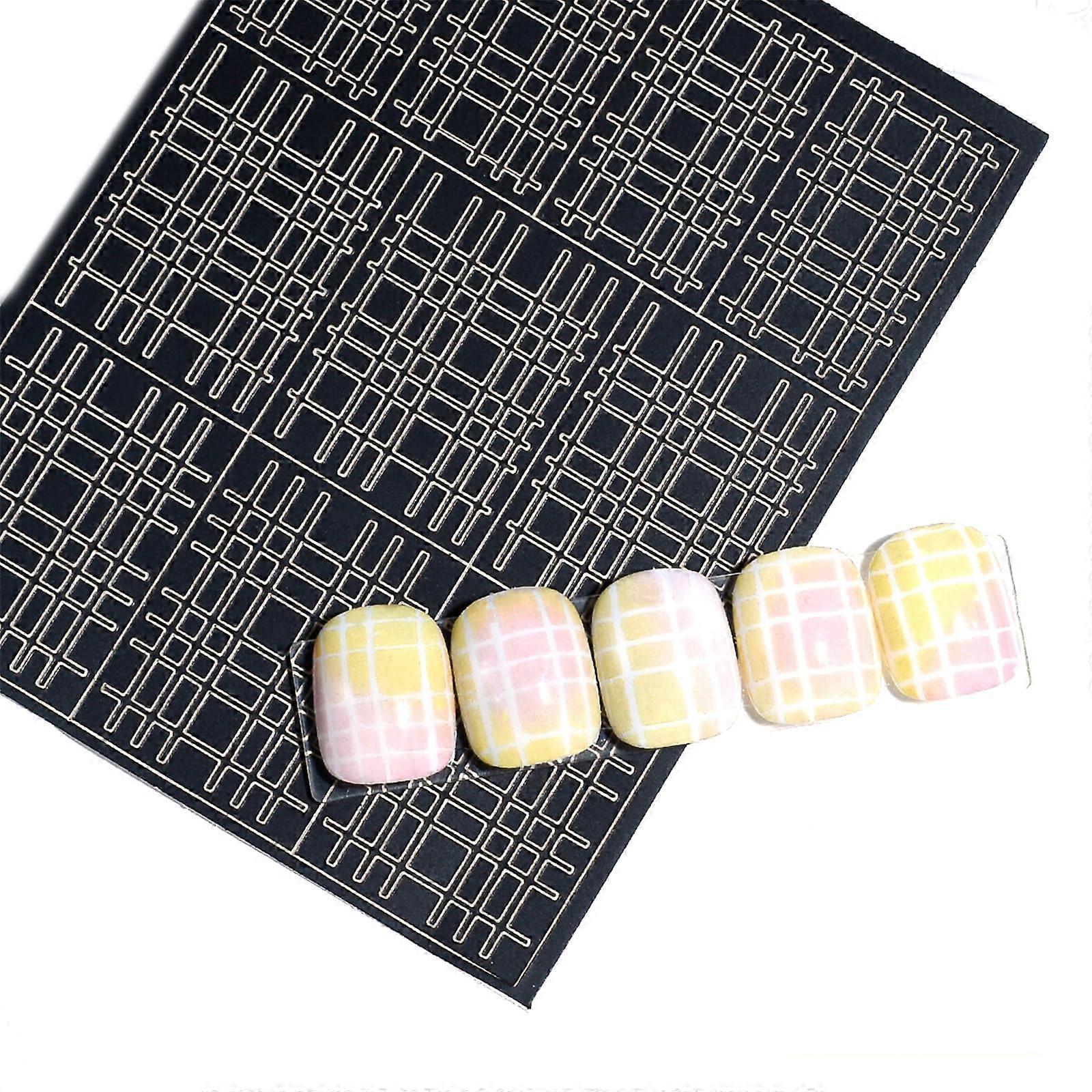Nail Art Stickers with Irregular Patterns, Full Cover Reusable Templates for Easy Manicure Design