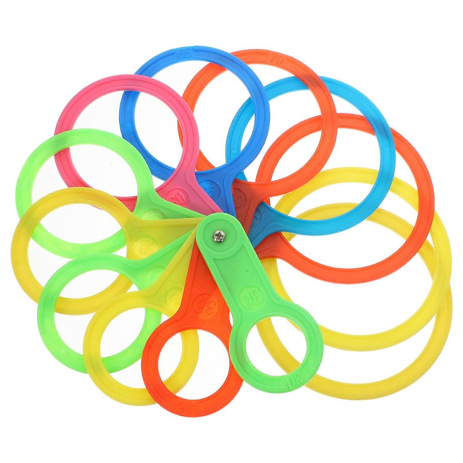 1 set of Fruit Diameter Measuring Circle Practical Plastic Fruit Diameter Measuring Lap