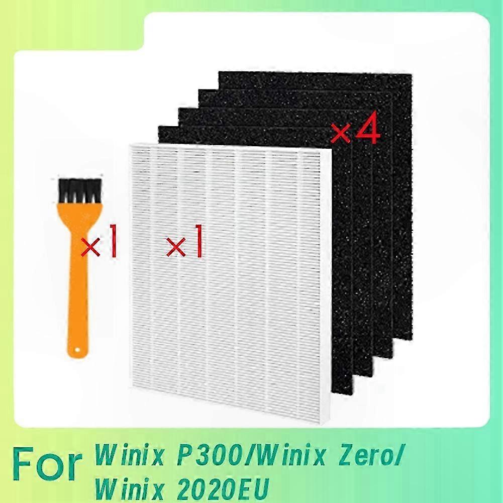 5-Pack HEPA Filters with Cleaning Brush for Air Purifiers-Compatible with Winix P300, Zero, 2020EU Models Enhanced Replacement