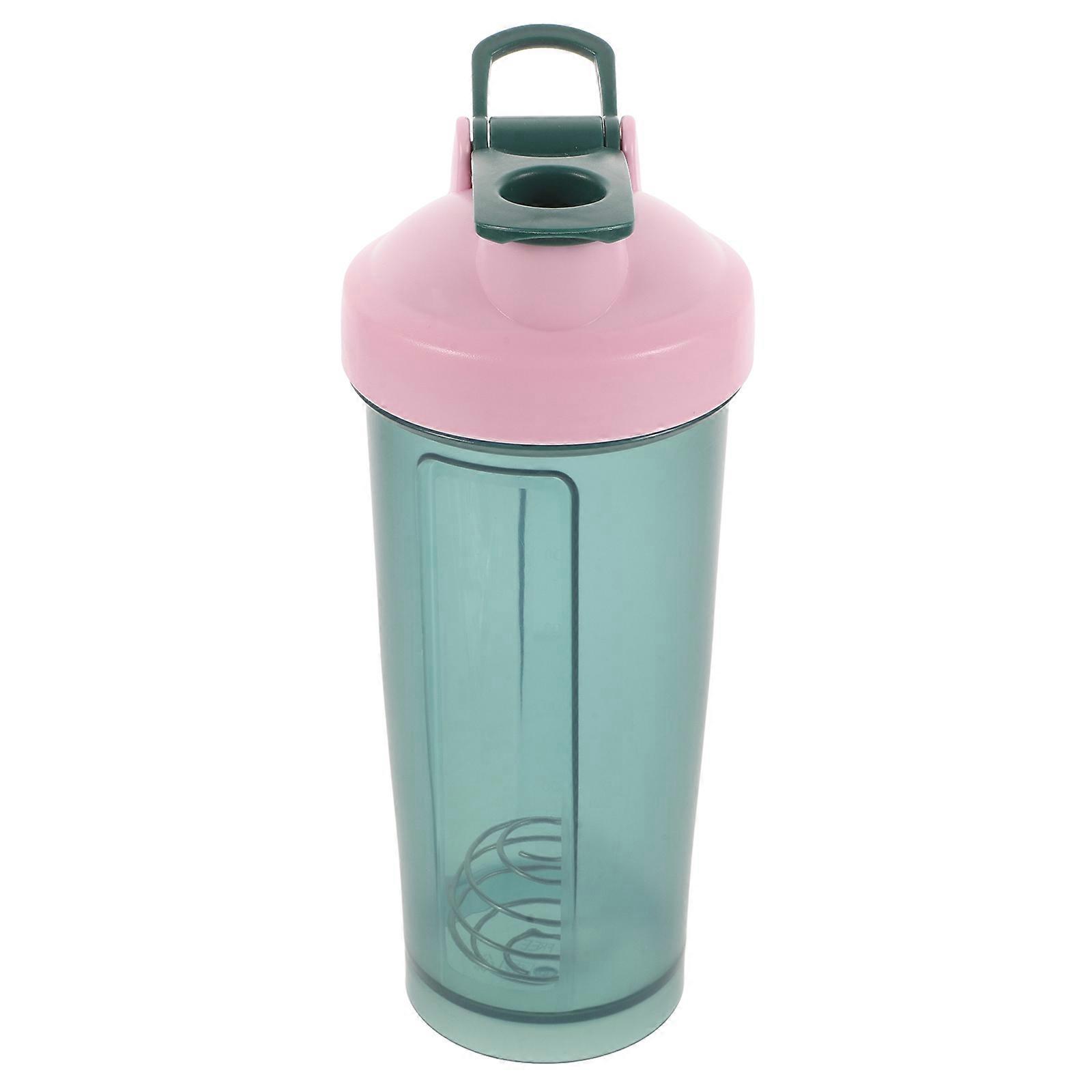 Protein Shaker Bottle for Smoothie Mixing with Wire Whisk Green