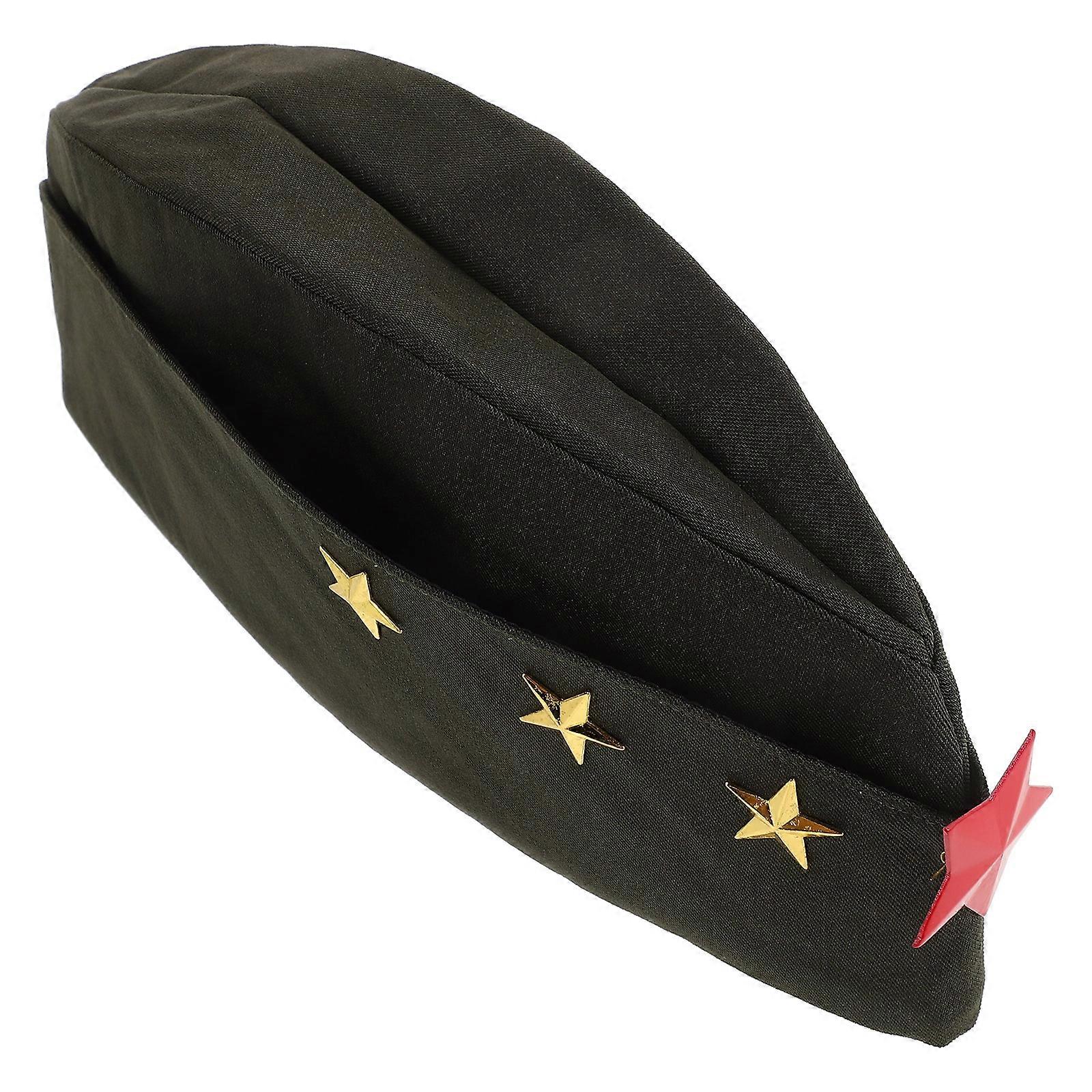 Dance Hat for Cosplay Lightweight Black Canvas Sailor Hat