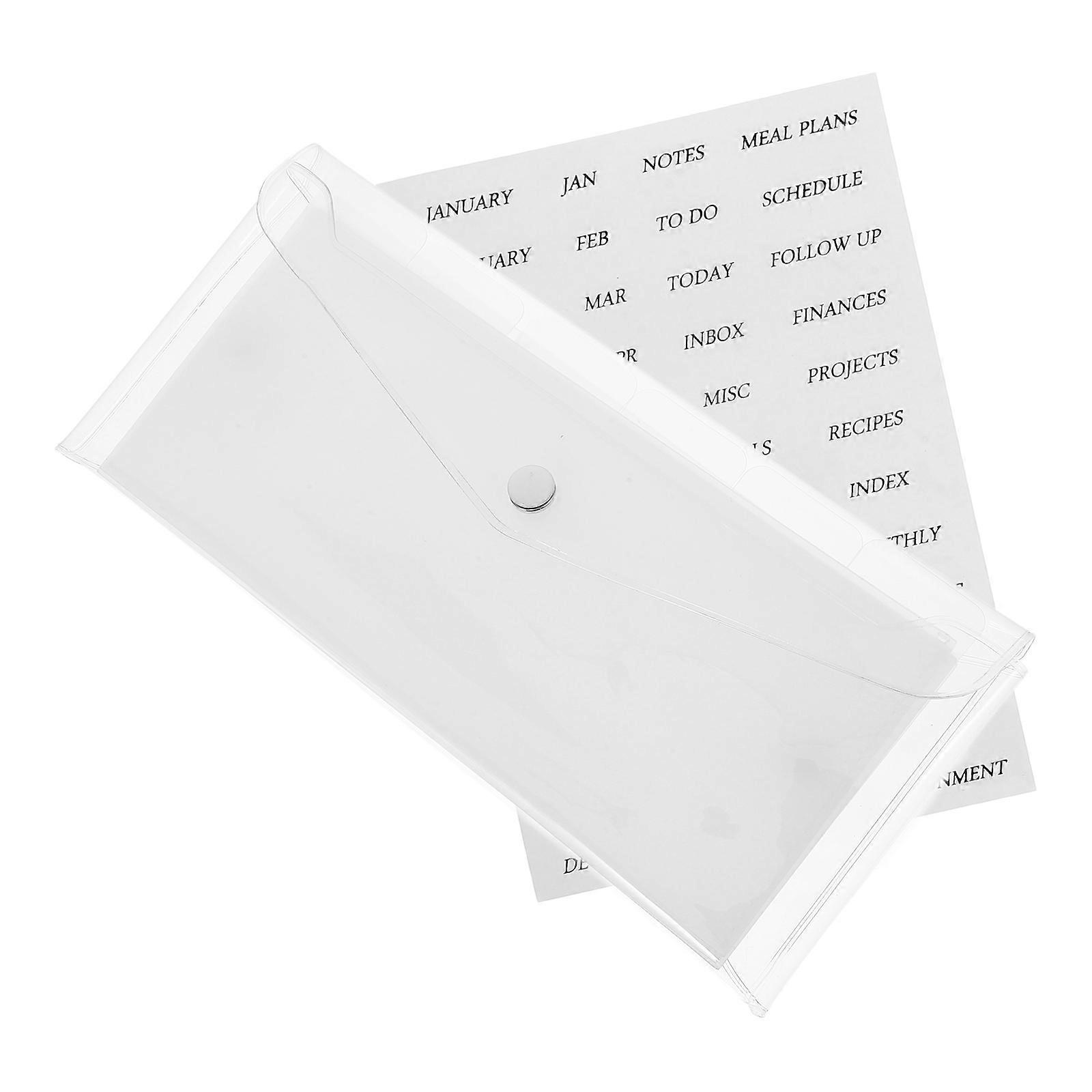 Clear Binder Dividers with Tabs Money Saving Wallet Pouches for 1Set