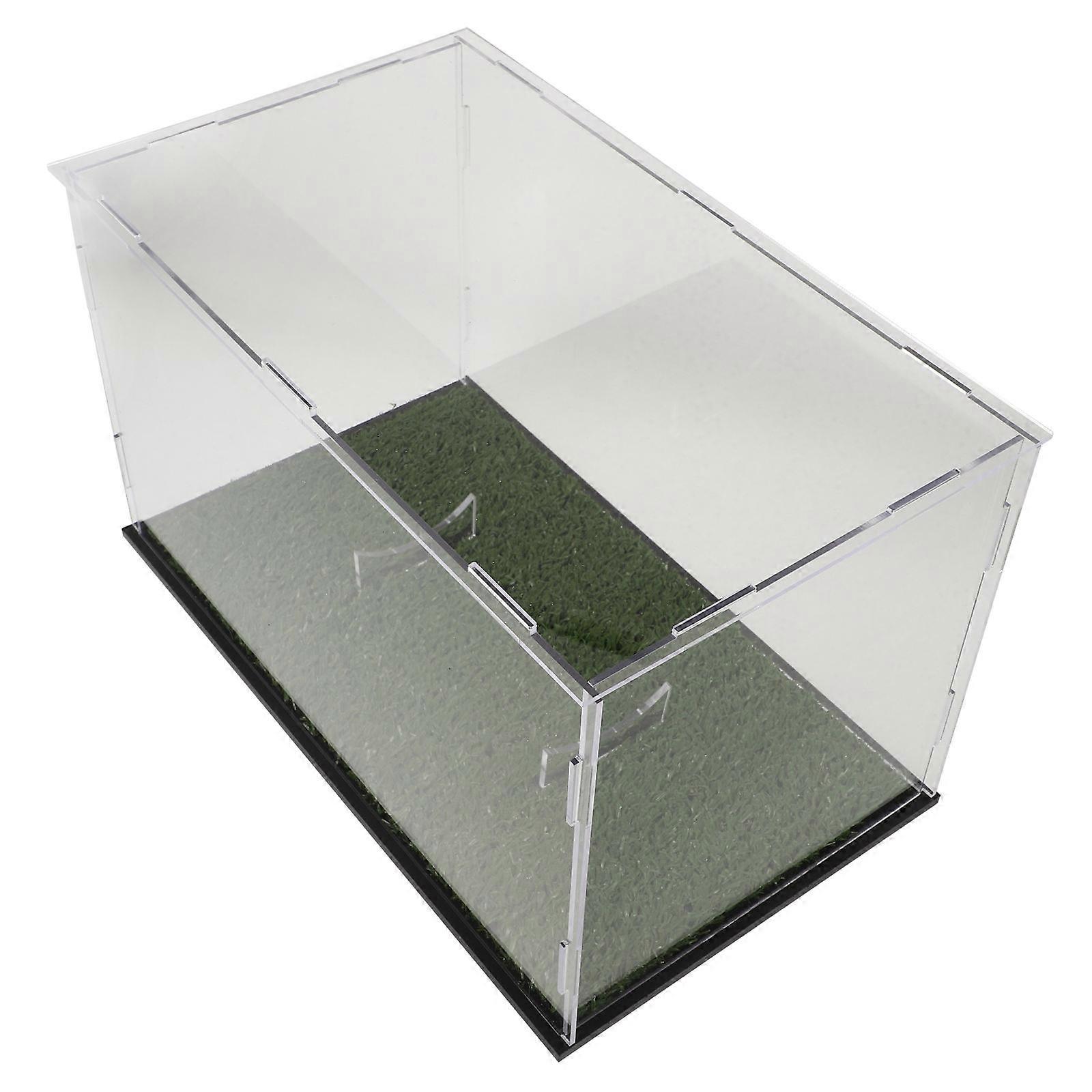 Rugby Ball Display Case for Storage Buckle Acrylic Display Box Green