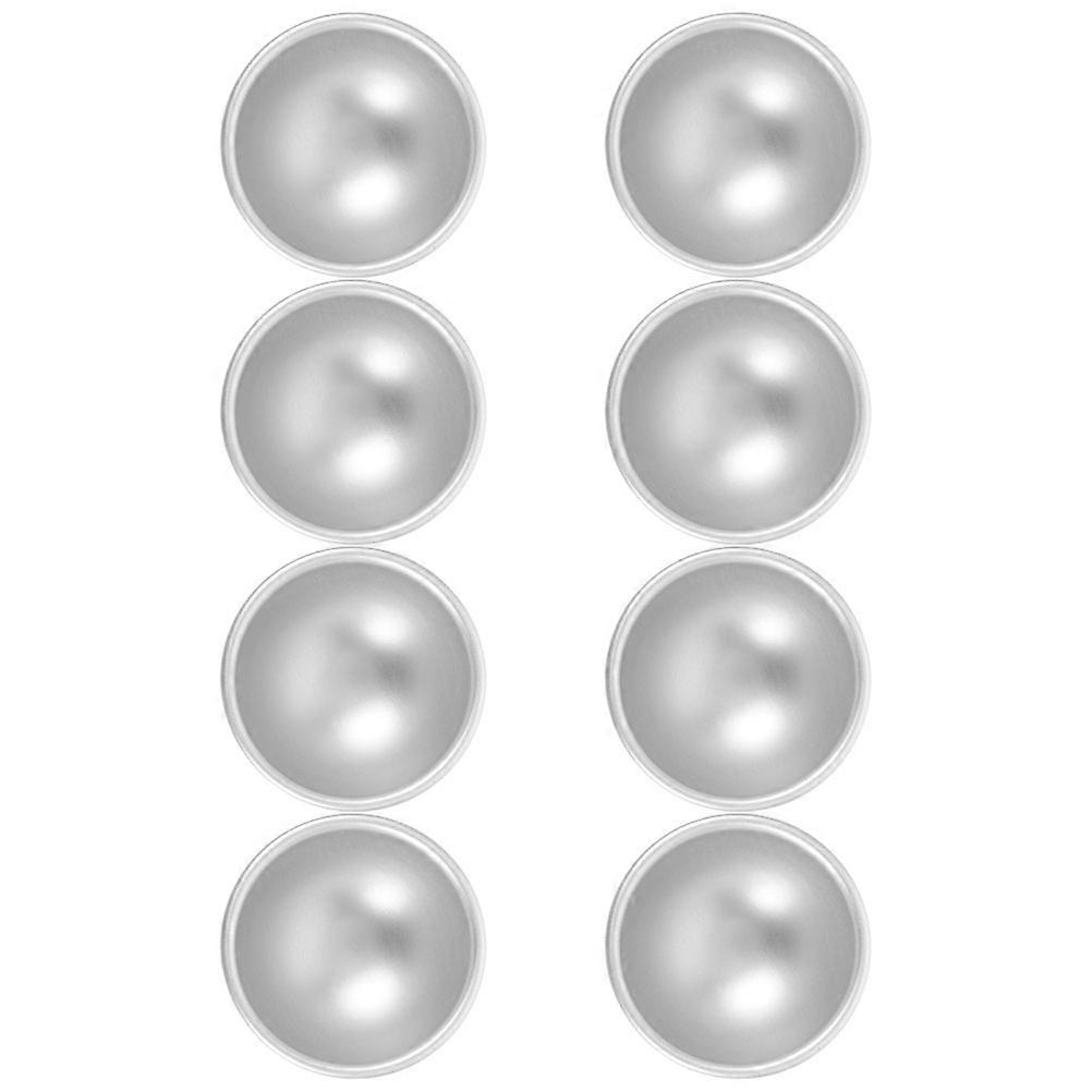 Egg Cake Mold Aluminum Half Sphere Pan for Creative Baking 8Pcs