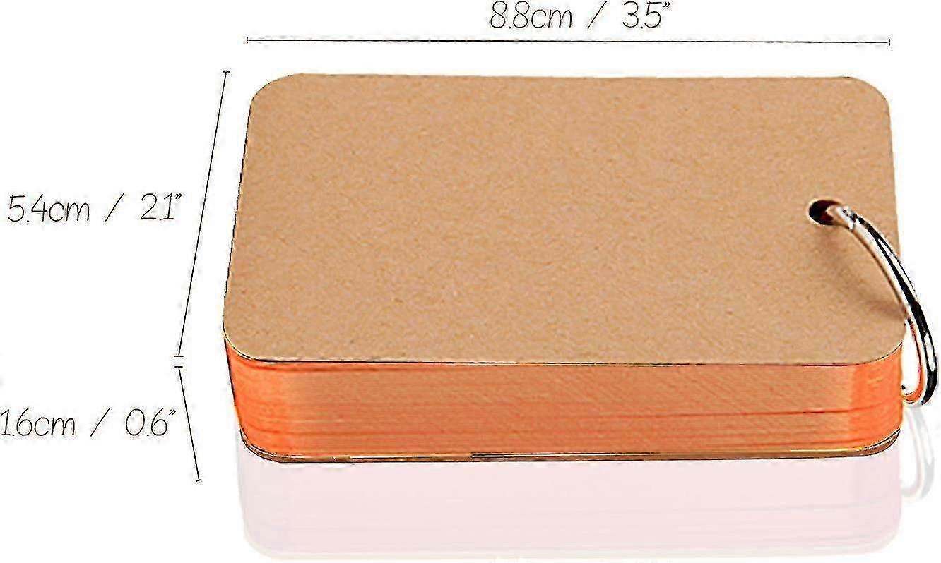 7パックフラッシュカードリング語彙カード350枚フラッシュカードポケットメモ用小さなメモ帳