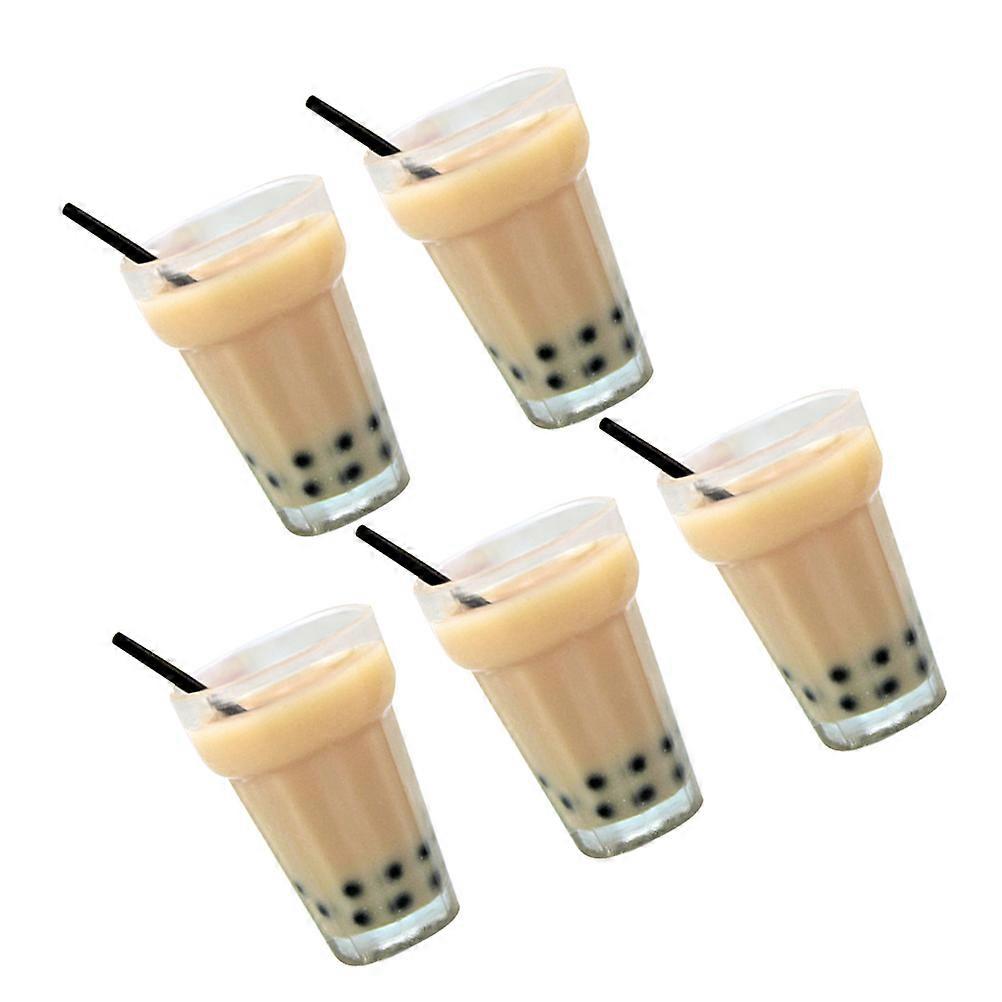 Miniature Milk House Model for Decorative Use 5Pcs Resin Set