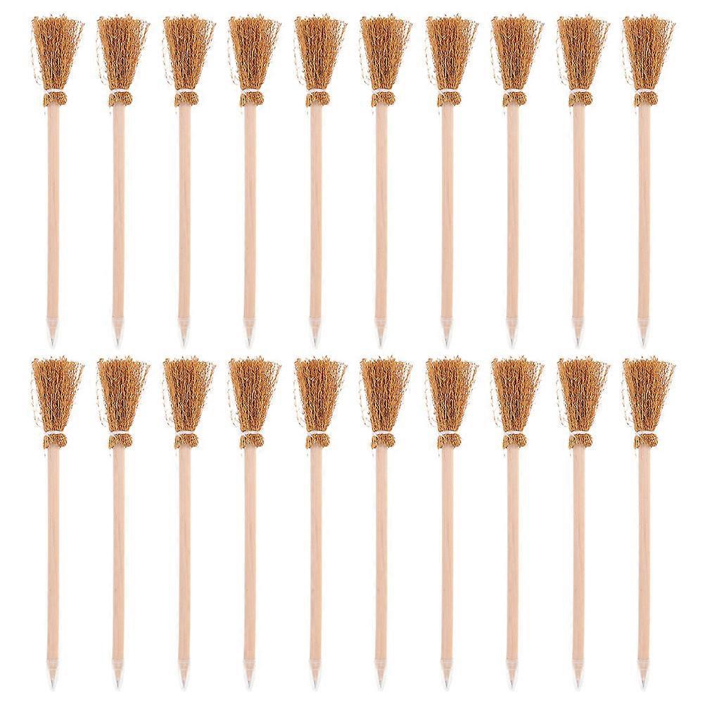 Multi Color Witch Broomstick Pencils for Writing Use 20Pcs Bulk Pack