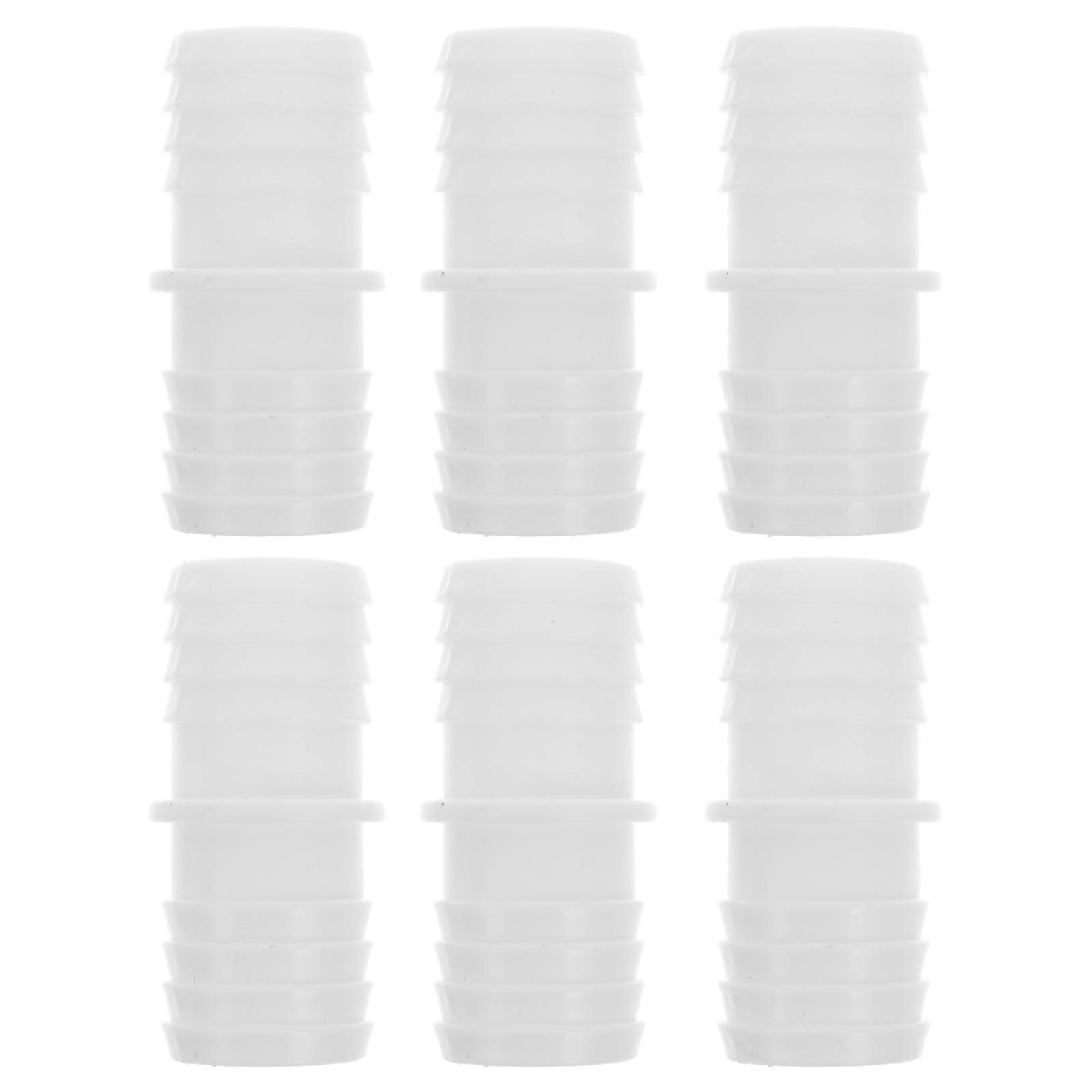 White Pool Hose Connector Adapter for Easy Connection and Secure Seal 6pcs