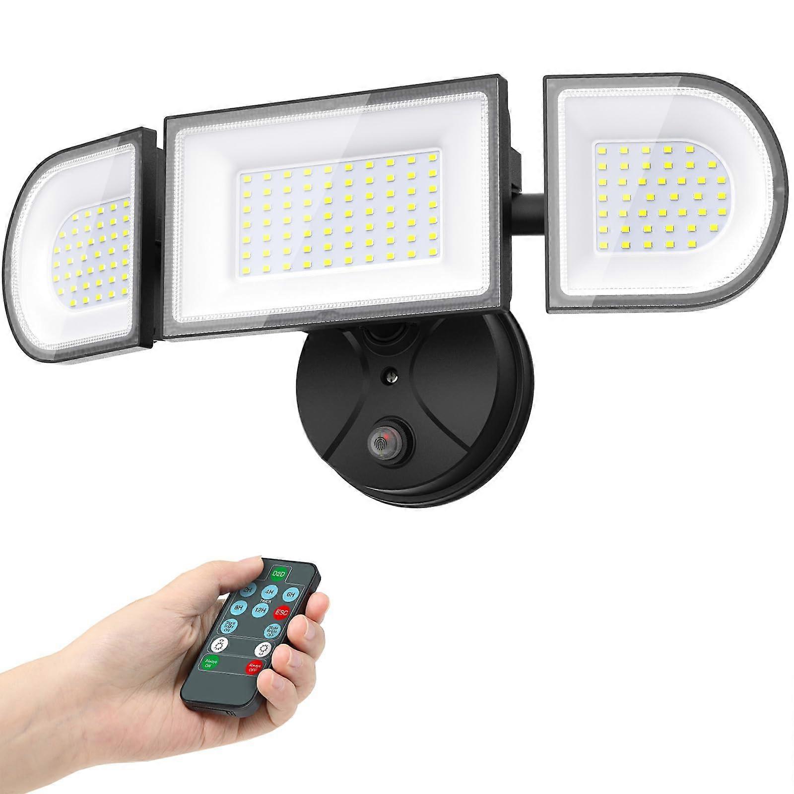 100W LED Flood Lights Outdoor 9000LM Dusk to Dawn Sensor IP65 Waterproof Remote Control Security Lighting