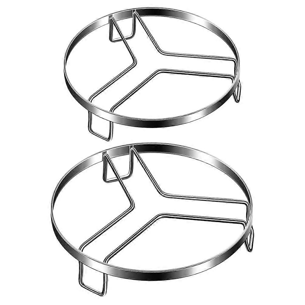 Sturdy Stainless Steel Steaming Rack for Baking Safe Reusable 2 Pcs Silver