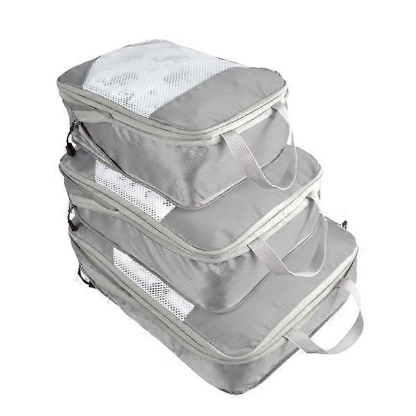 Suitcase Organizer Set - Packing Cubes / 3-pack Grey