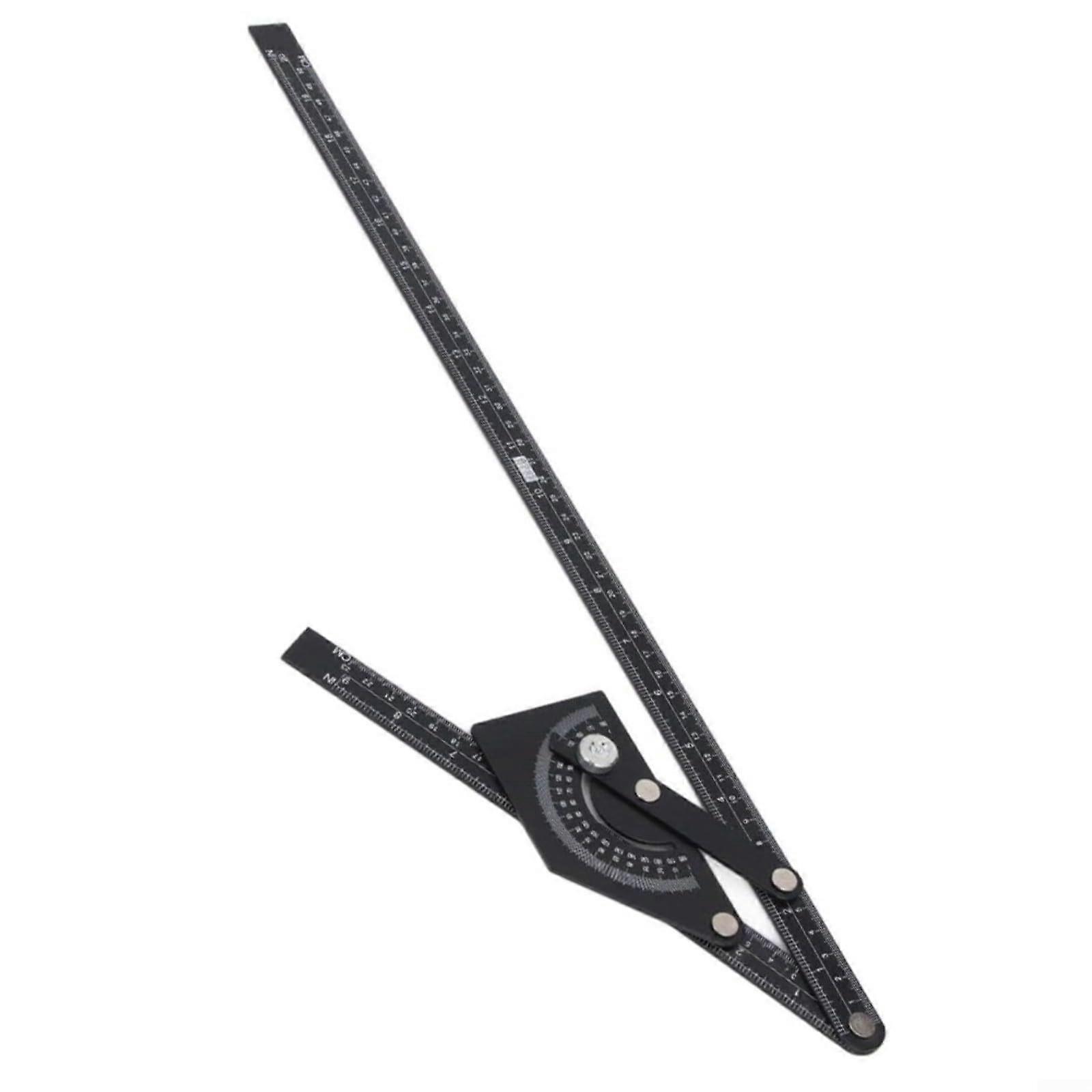 Angle Measuring Ruler 0180 Degree Aluminum Alloy Protractor for Woodworking and Carpentry