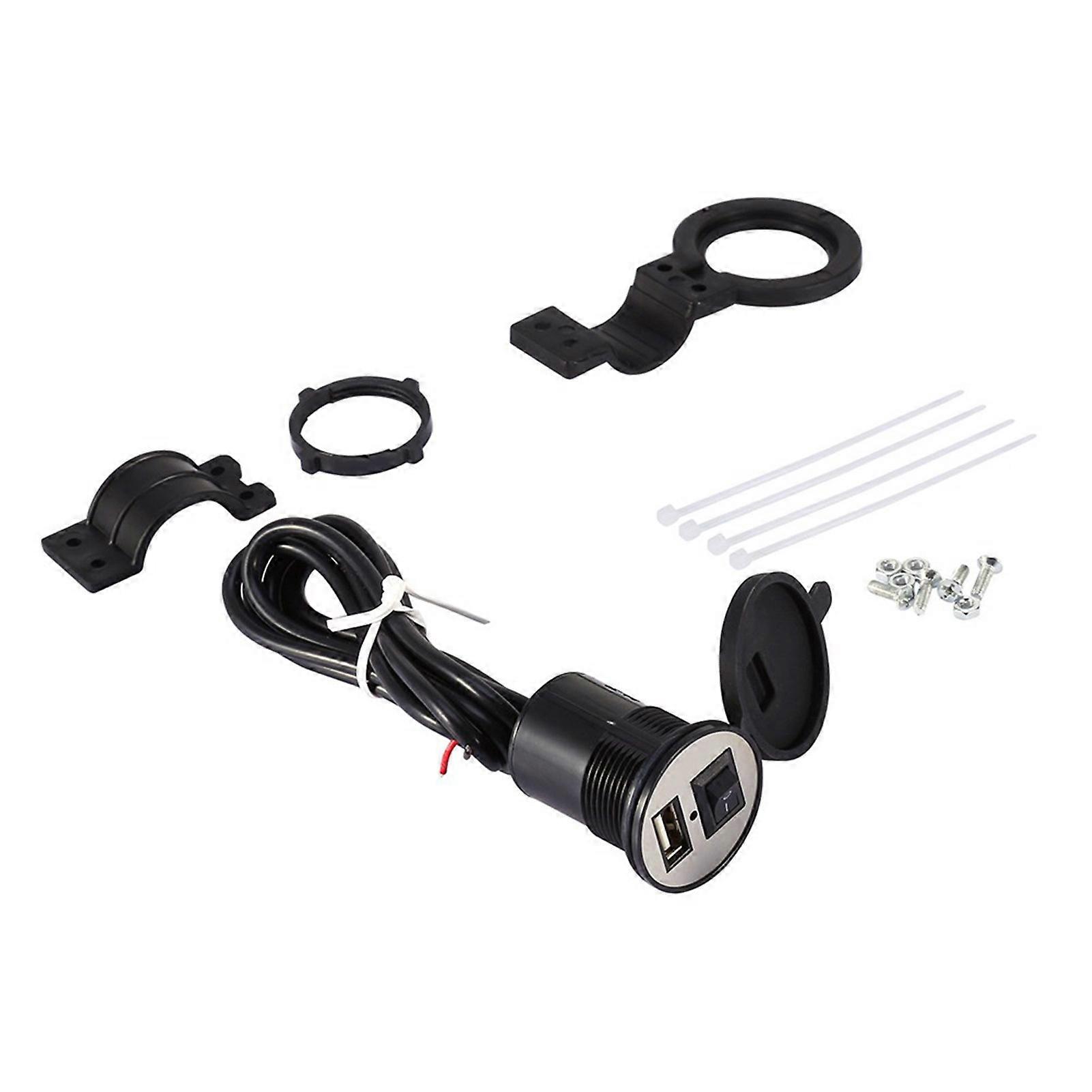 Chargeur d'Alimentation USB pour Moto et T��l��phone Portable, Port ��tanche, Prise 12V