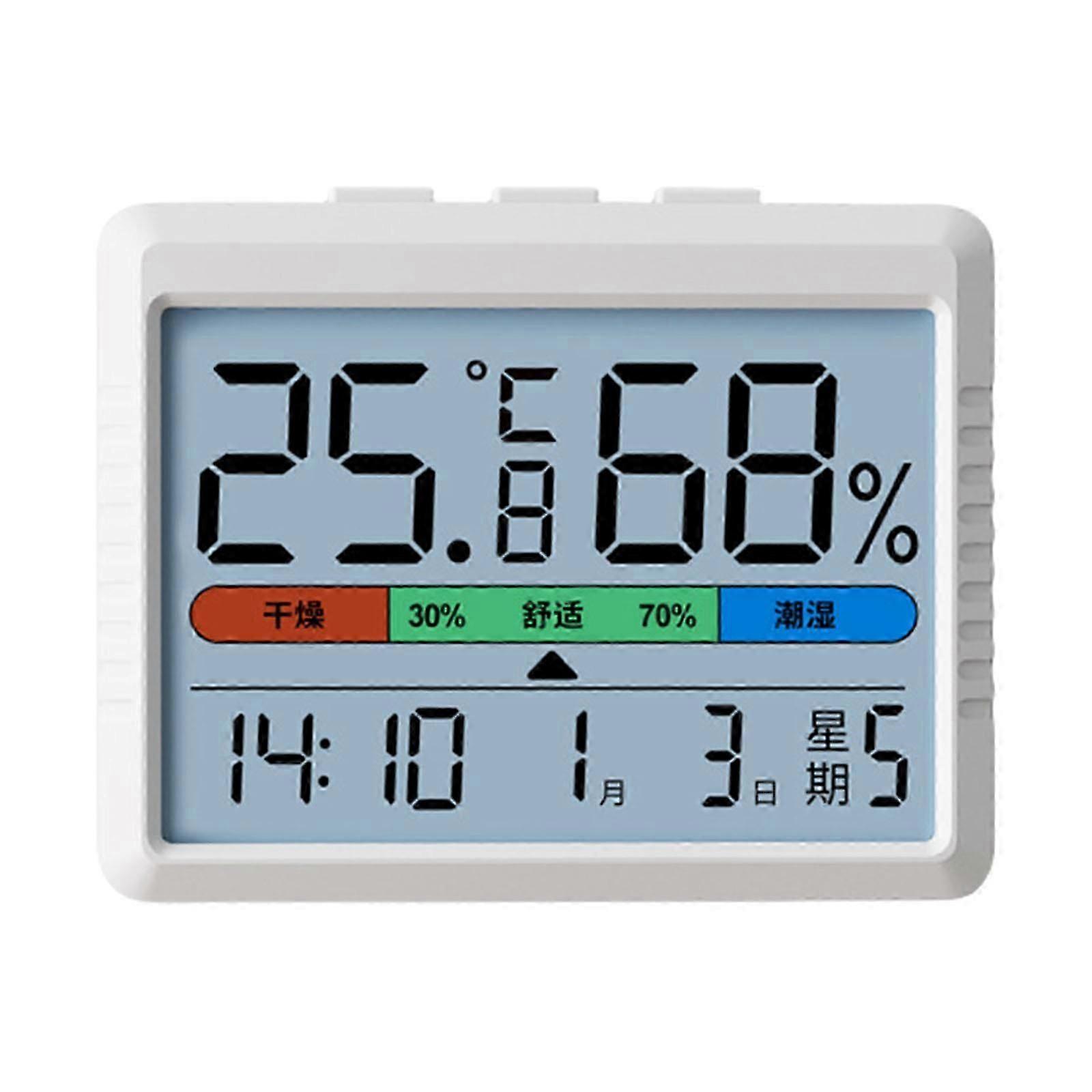 Large Display USB Rechargeable Indoor Thermometer Hygrometer for Home Office