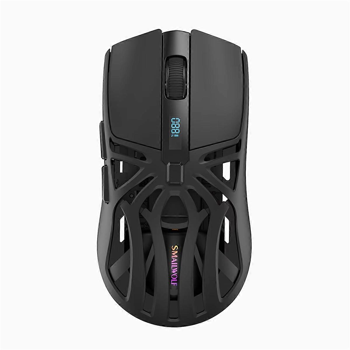 RS8 Bluetooth Mouse, 10000dpi, Three-Mode Connection, Macro Gaming Mouse for PC Notebook Laptop Computer Black