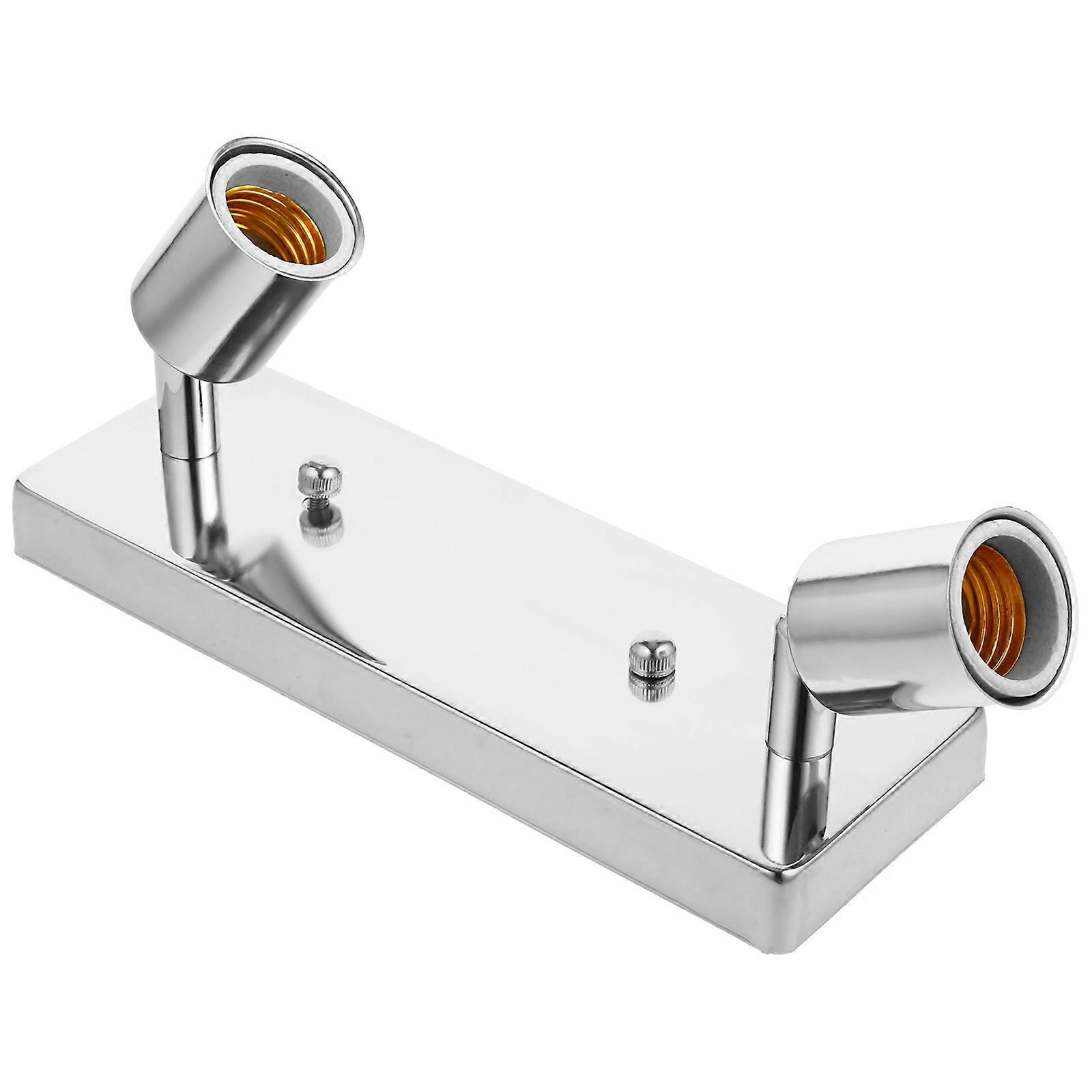 Silver Long Rectangle Wall Lamp Holder for Ceiling Mount