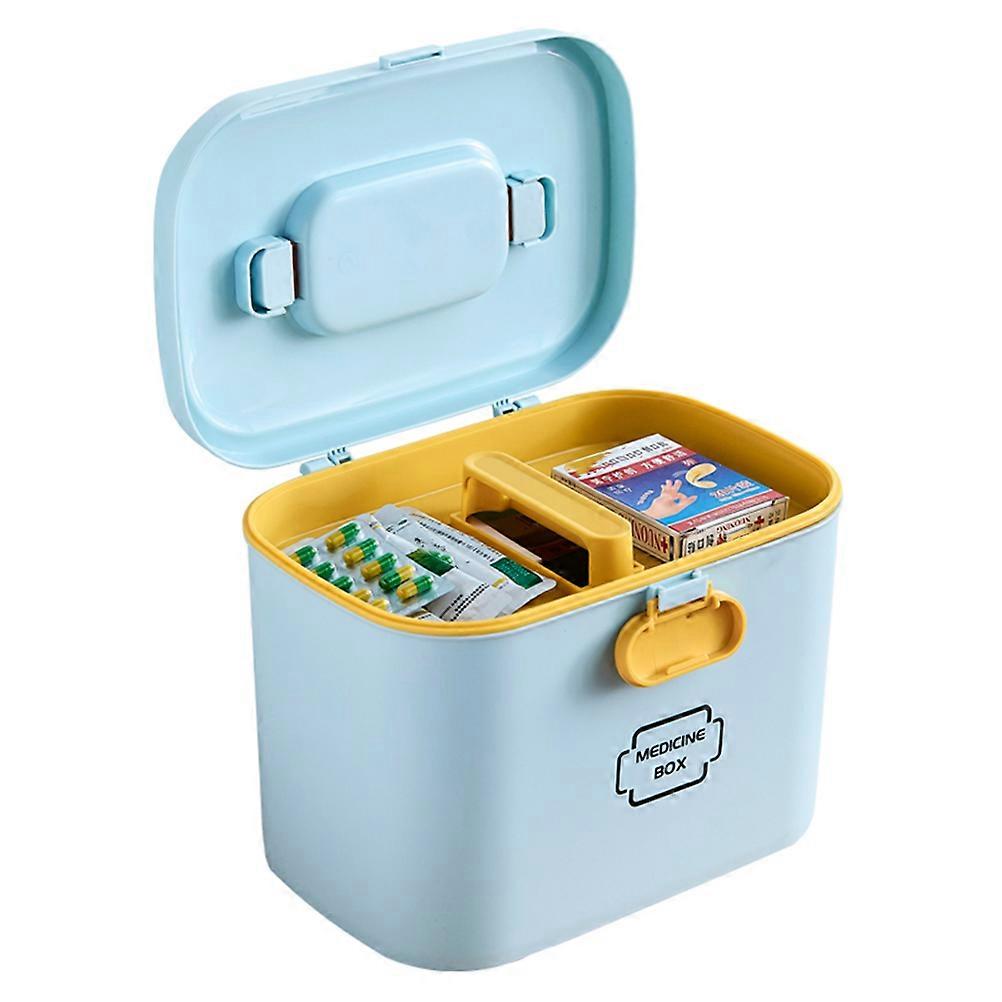 Container for Storage Blue Case with Handle Emergency Kit