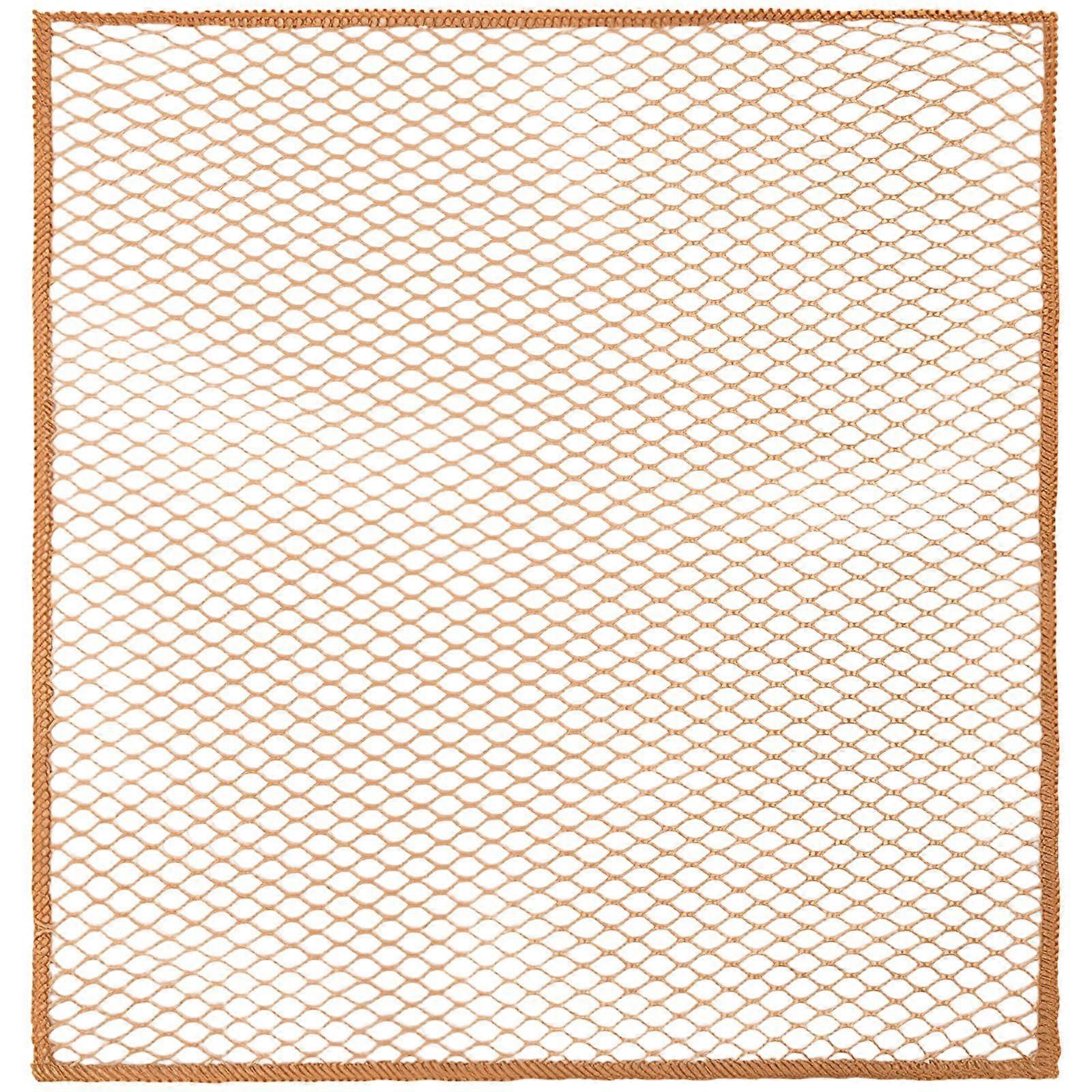 Reusable Microfiber Cleaning Cloth with Mesh for Scratch Kitchen Scrubbing, Yellow 30x30cm