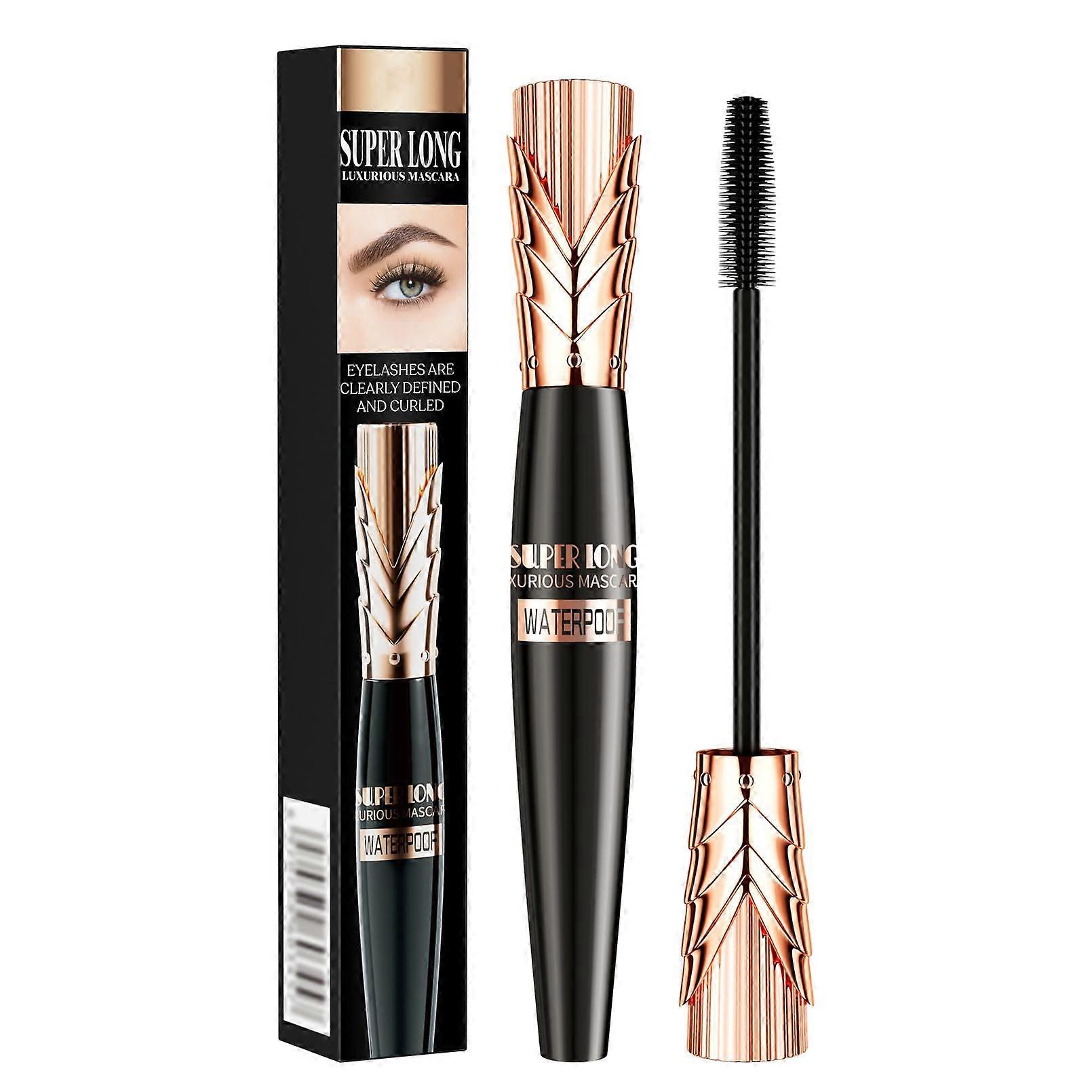 Waterproof Volumizing Mascara for Sensitive Eyes, Lengthening SmudgeProof Washable Black Formula